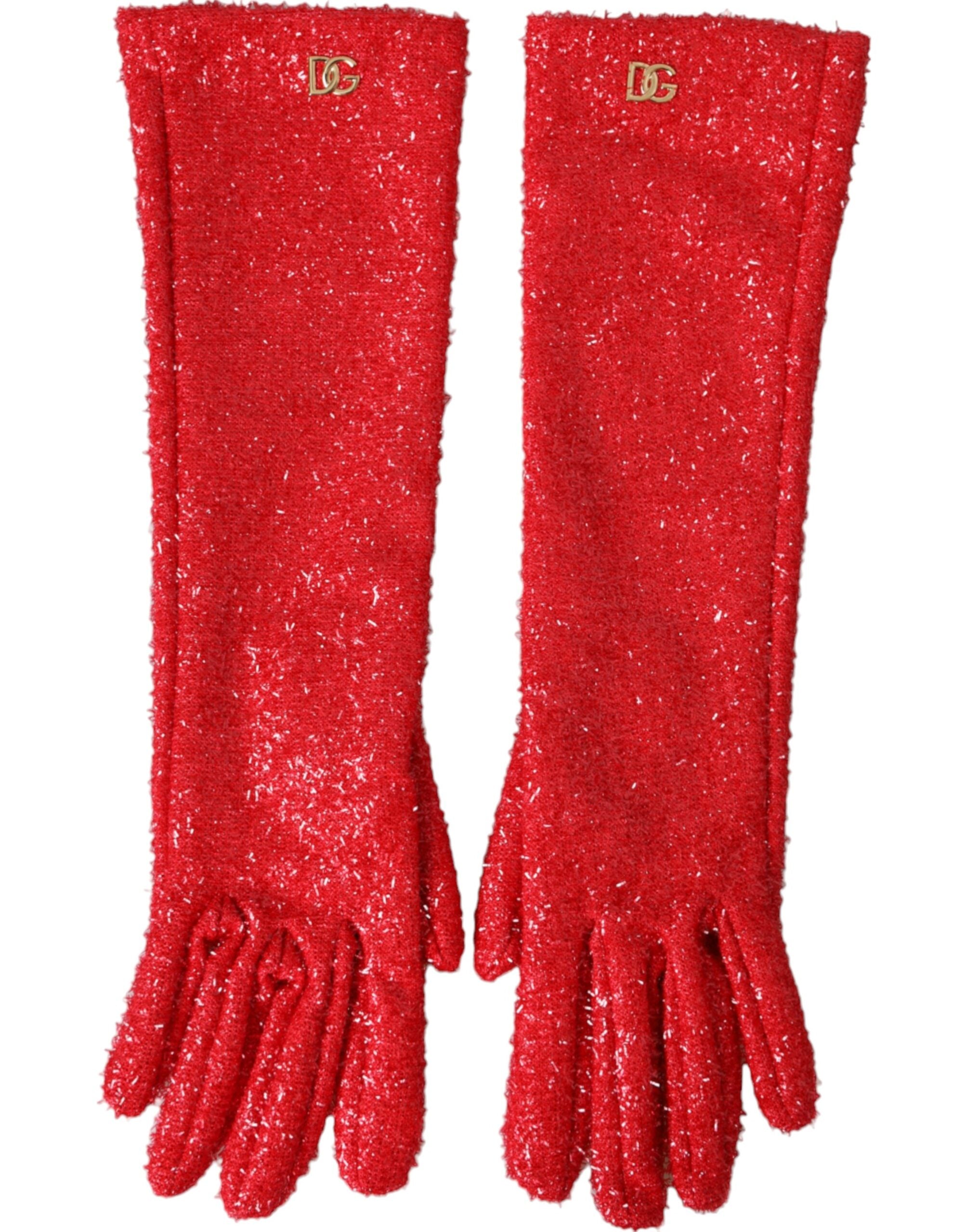 Gants Dolce & Gabbana Lurex rouges