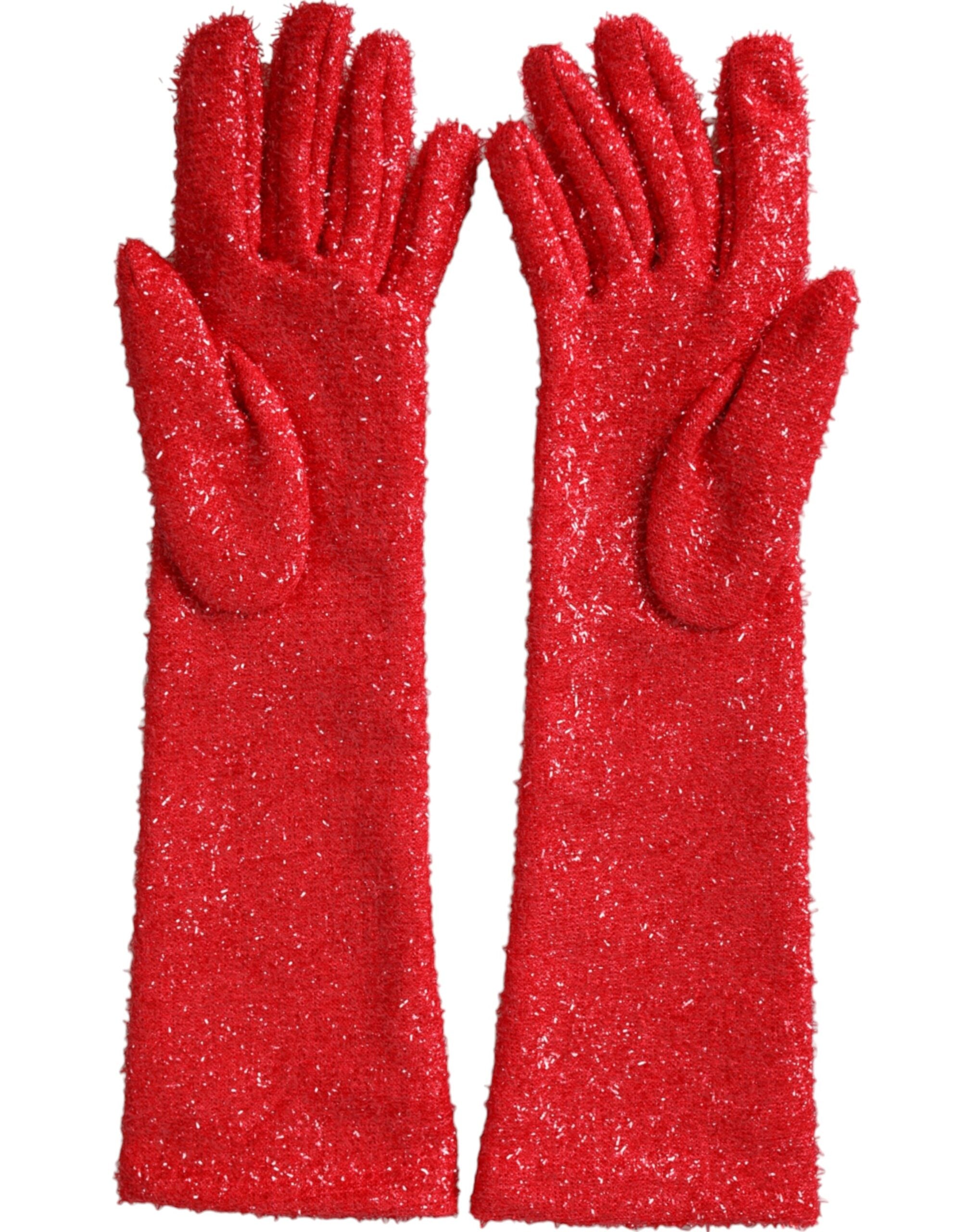 Gants Dolce & Gabbana Lurex rouges