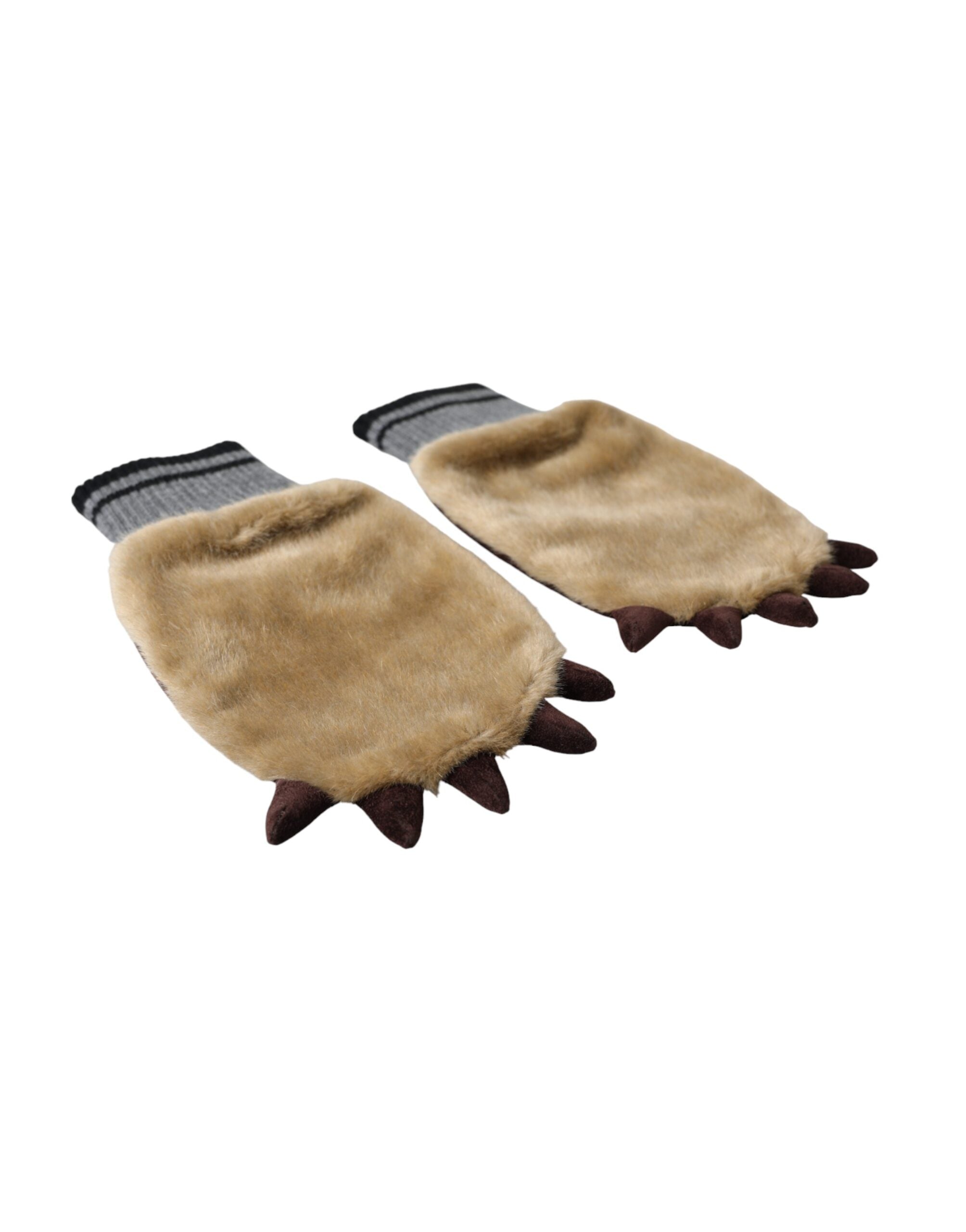 Gants Dolce & Gabbana fur beiges