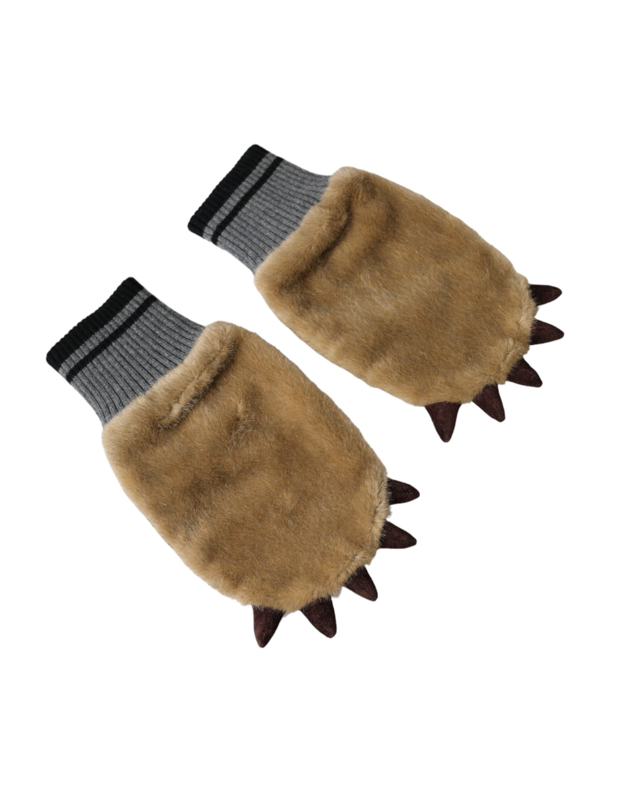 Gants Dolce & Gabbana fur beiges