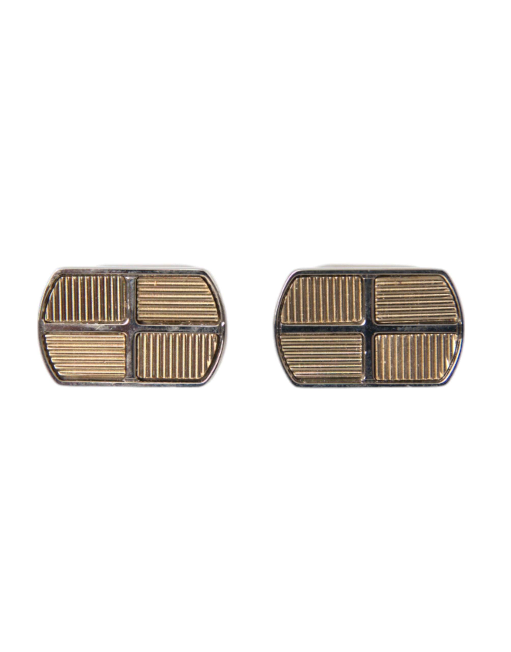Boutons de manchette Dolce & Gabbana argent et or