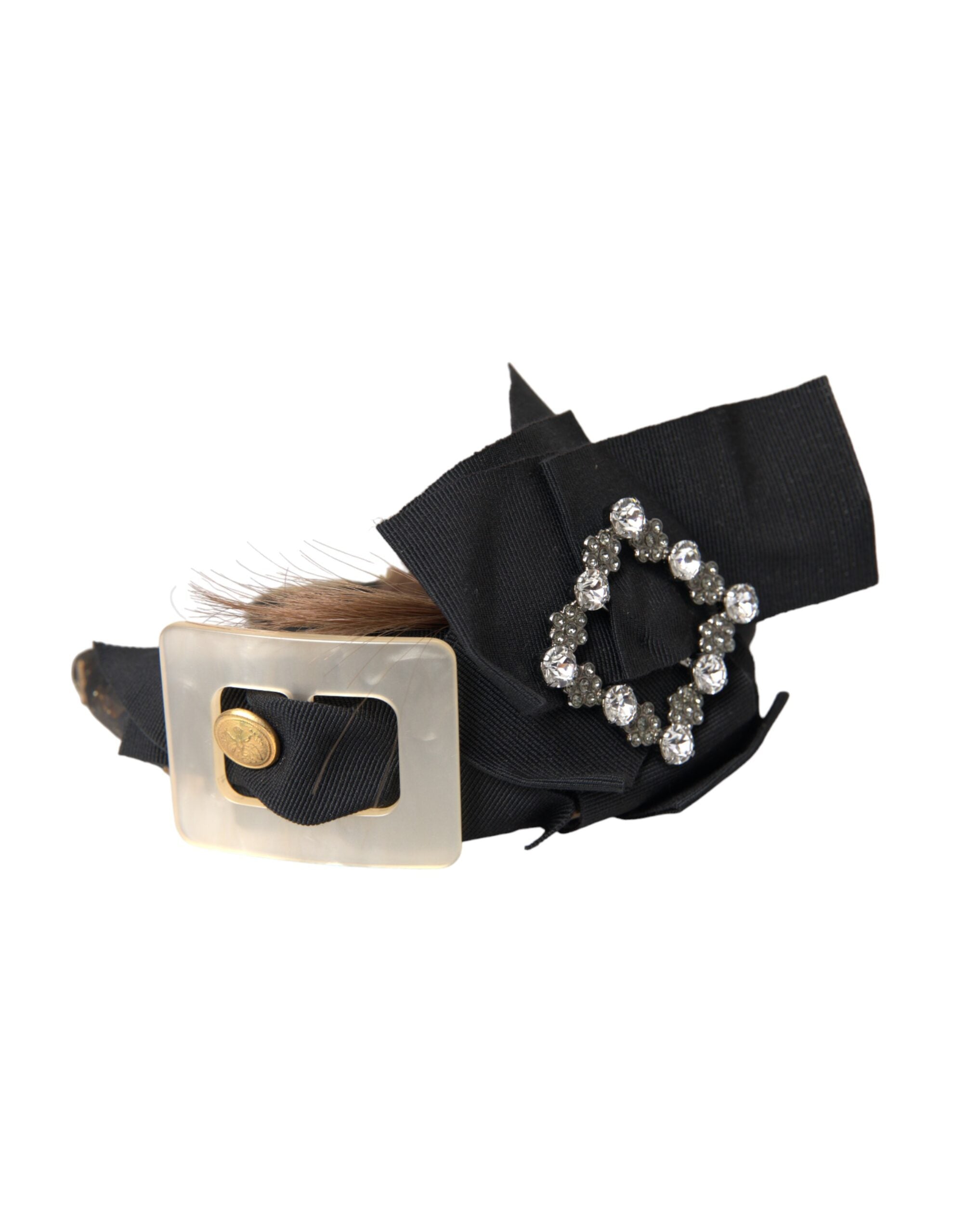 Diadème Dolce & Gabbana noir avec détails multicolores