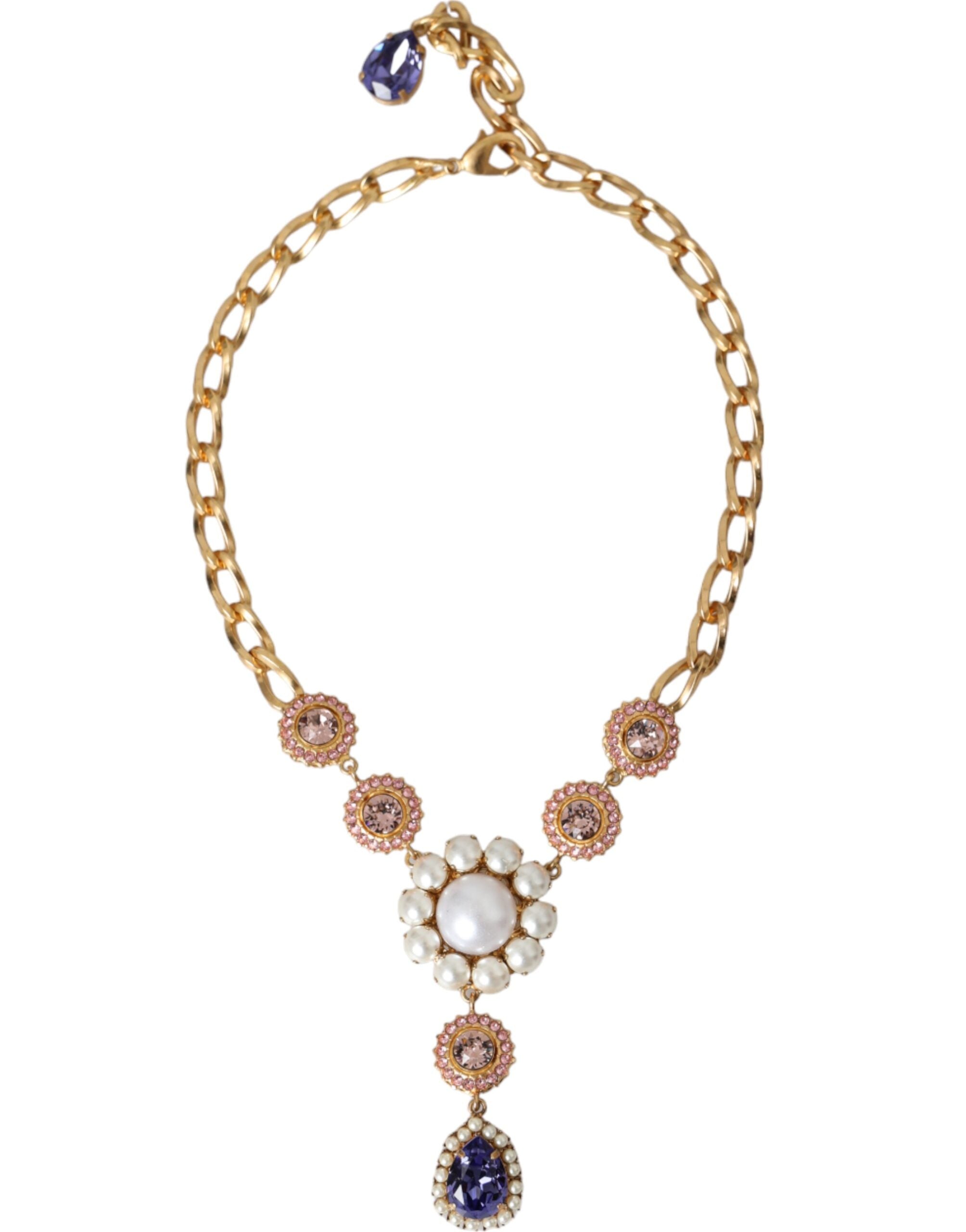Collier Dolce & Gabbana floral doré