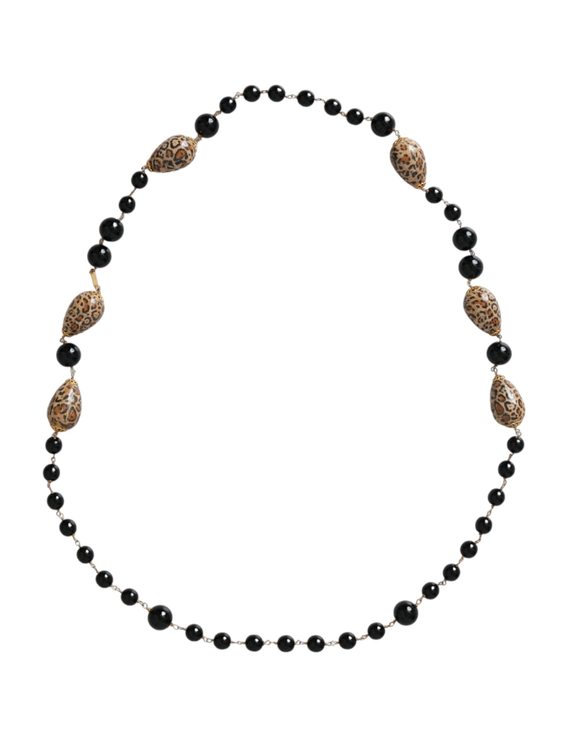 Sautoir Dolce & Gabbana beaded or noir