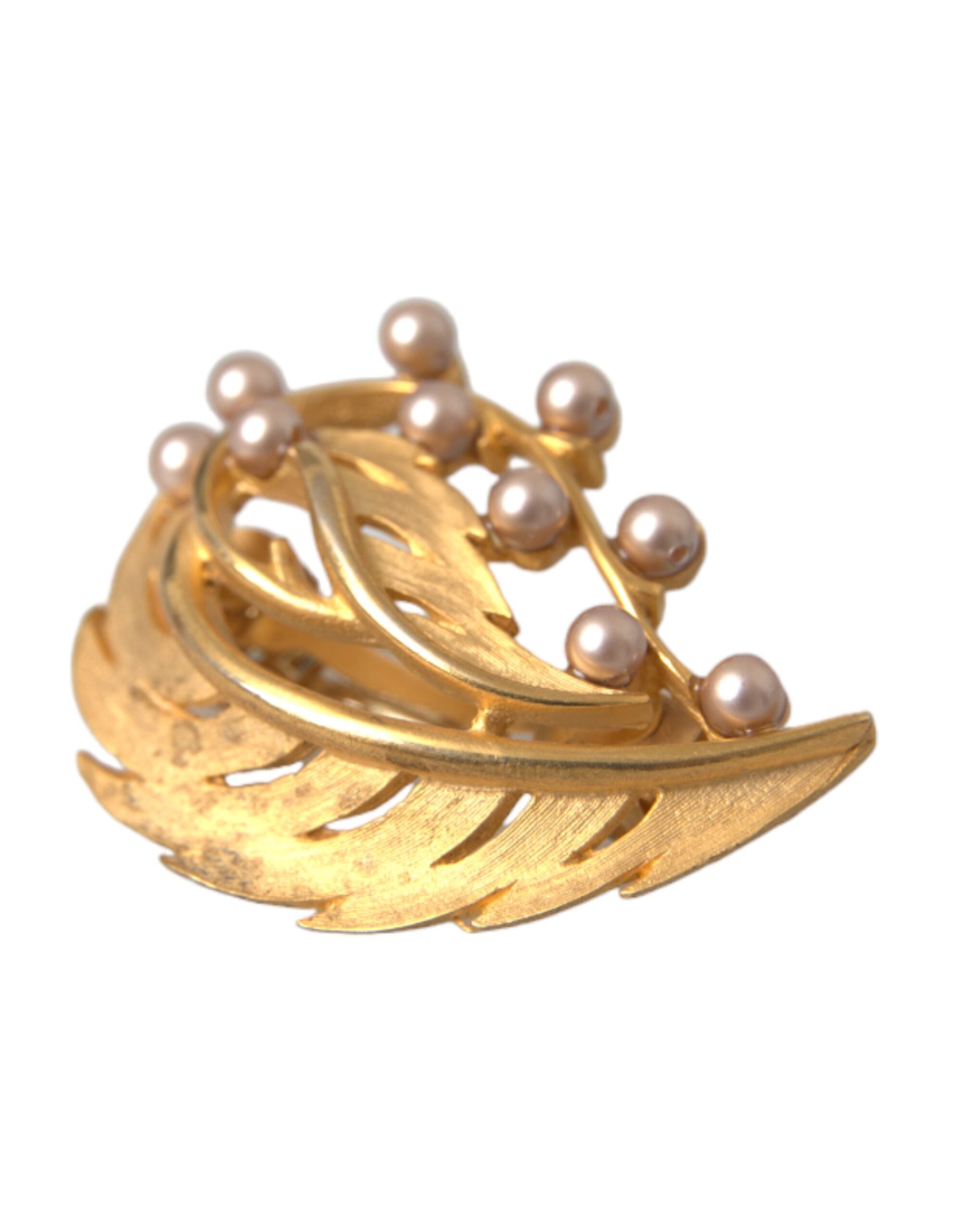 Broche Dolce & Gabbana Leaf dorée