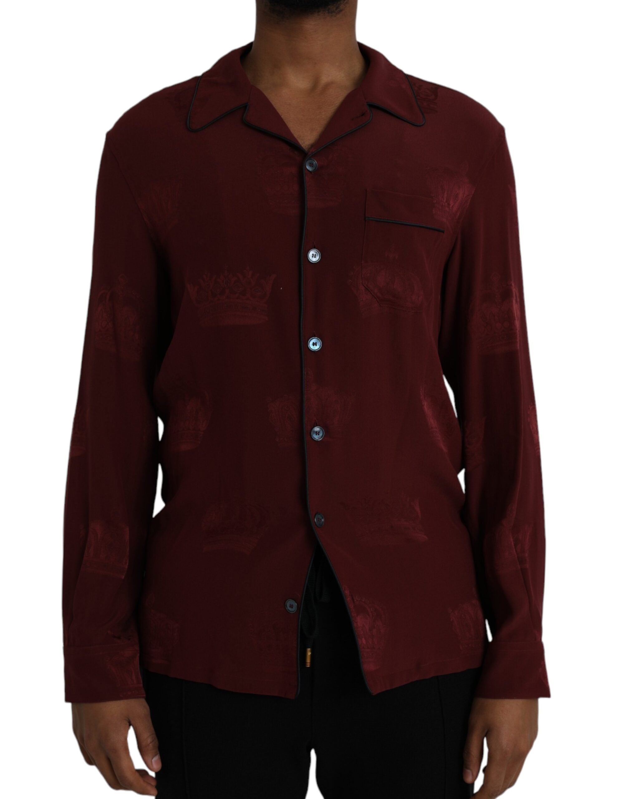 Chemise Dolce & Gabbana maroon crown