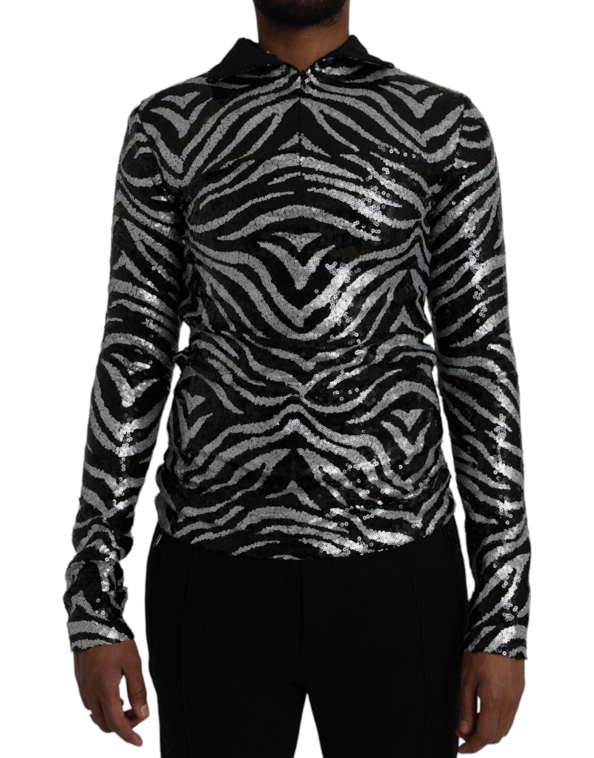 Pull Dolce & Gabbana collier noir argenté