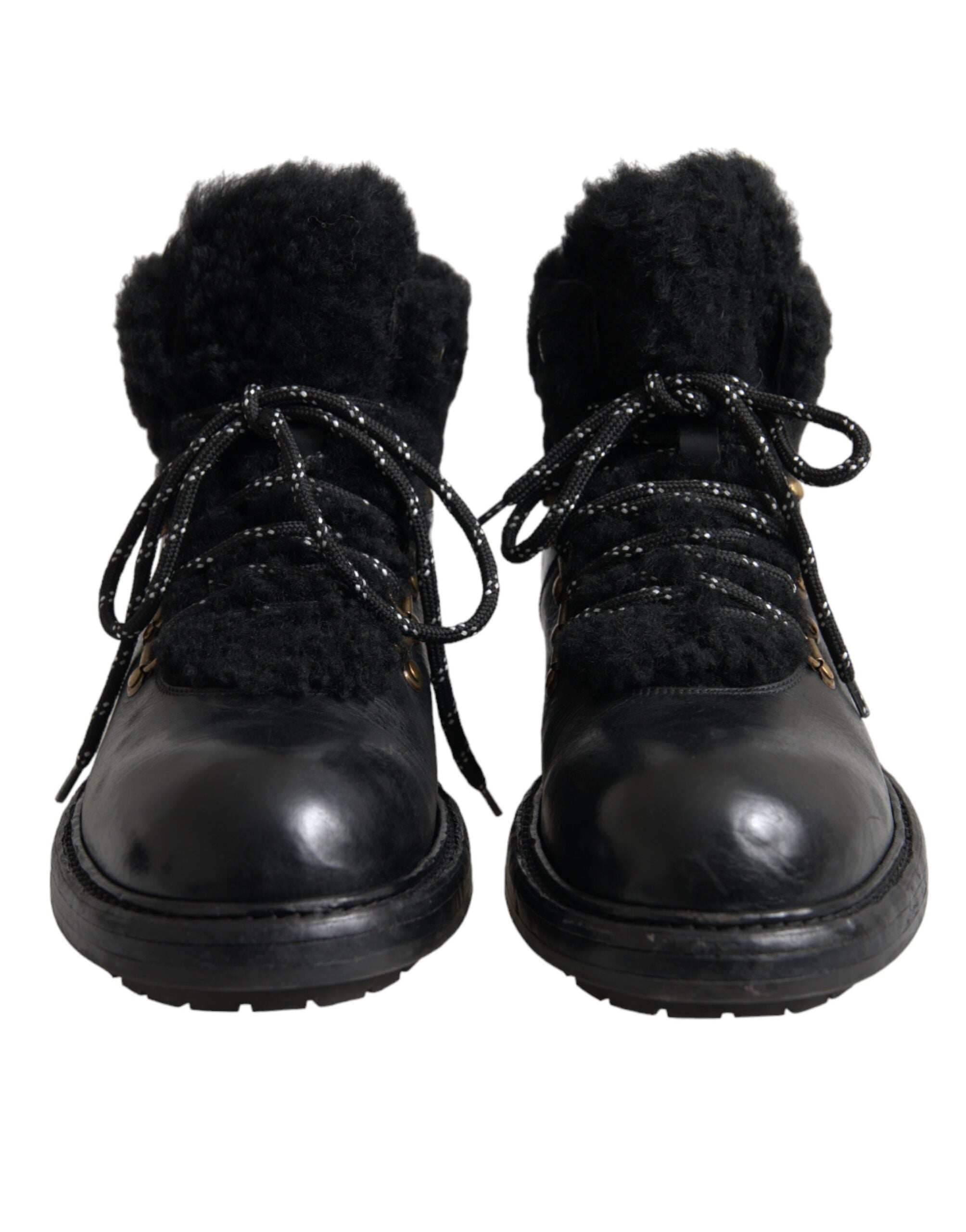Bottines Dolce & Gabbana shearling noires