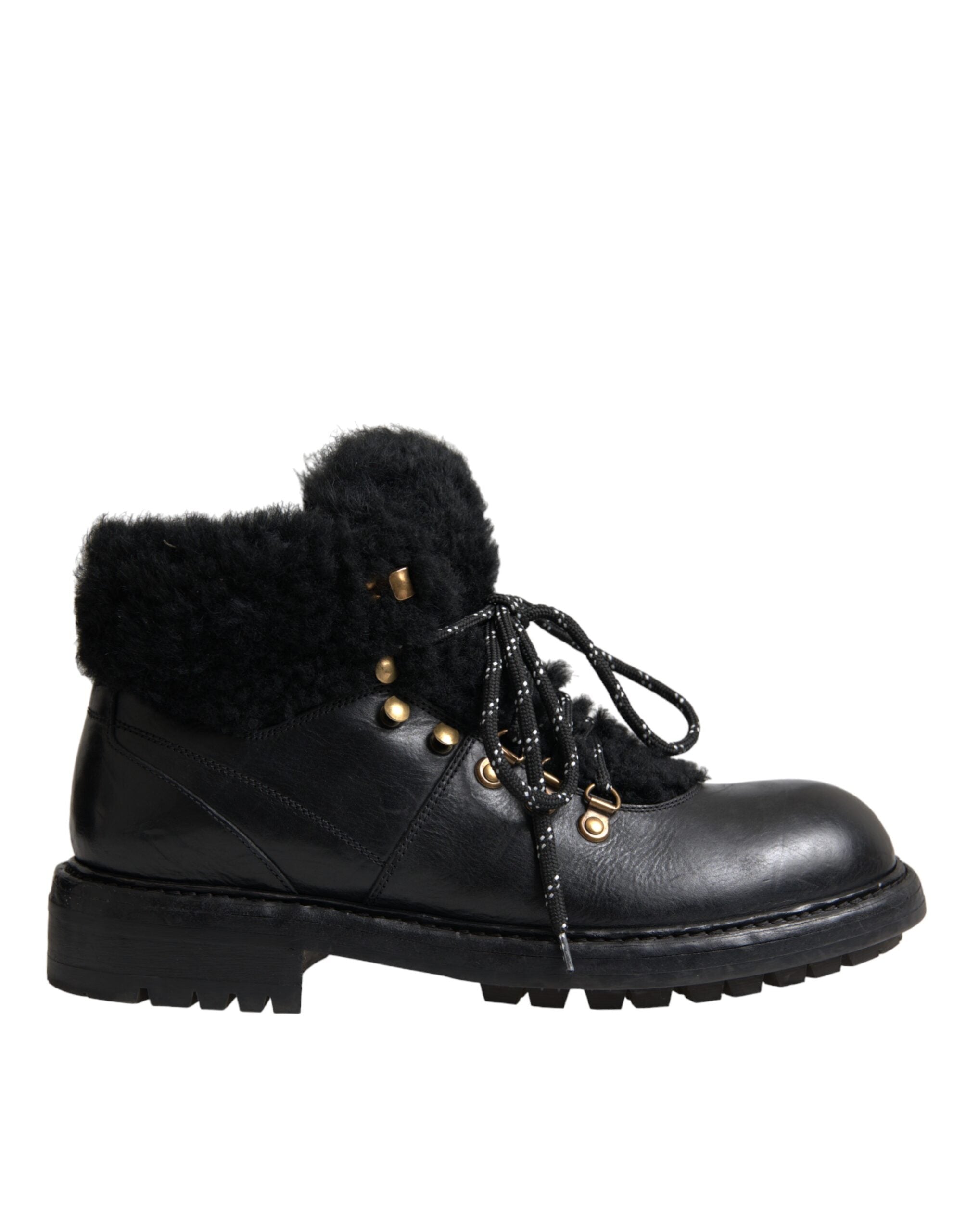 Bottines Dolce & Gabbana shearling noires