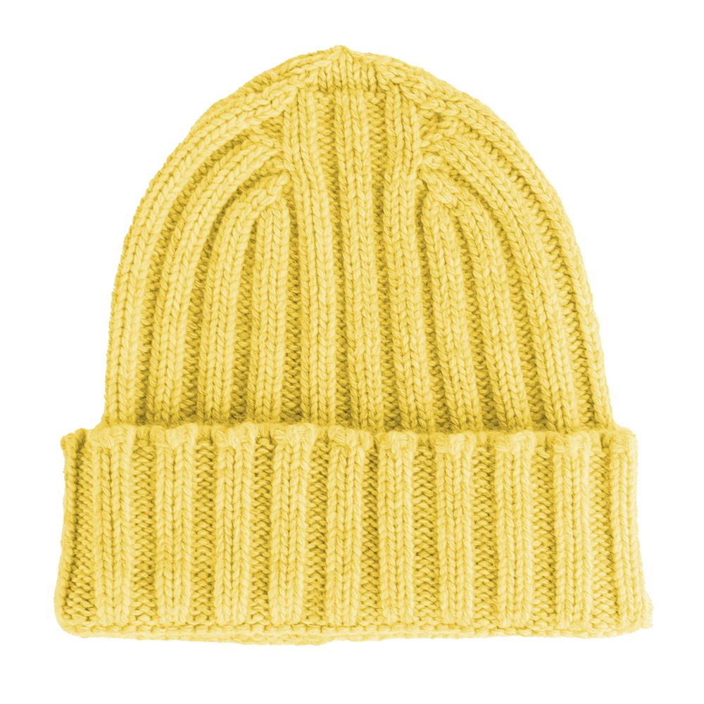 Chapeau en cachemire jaune