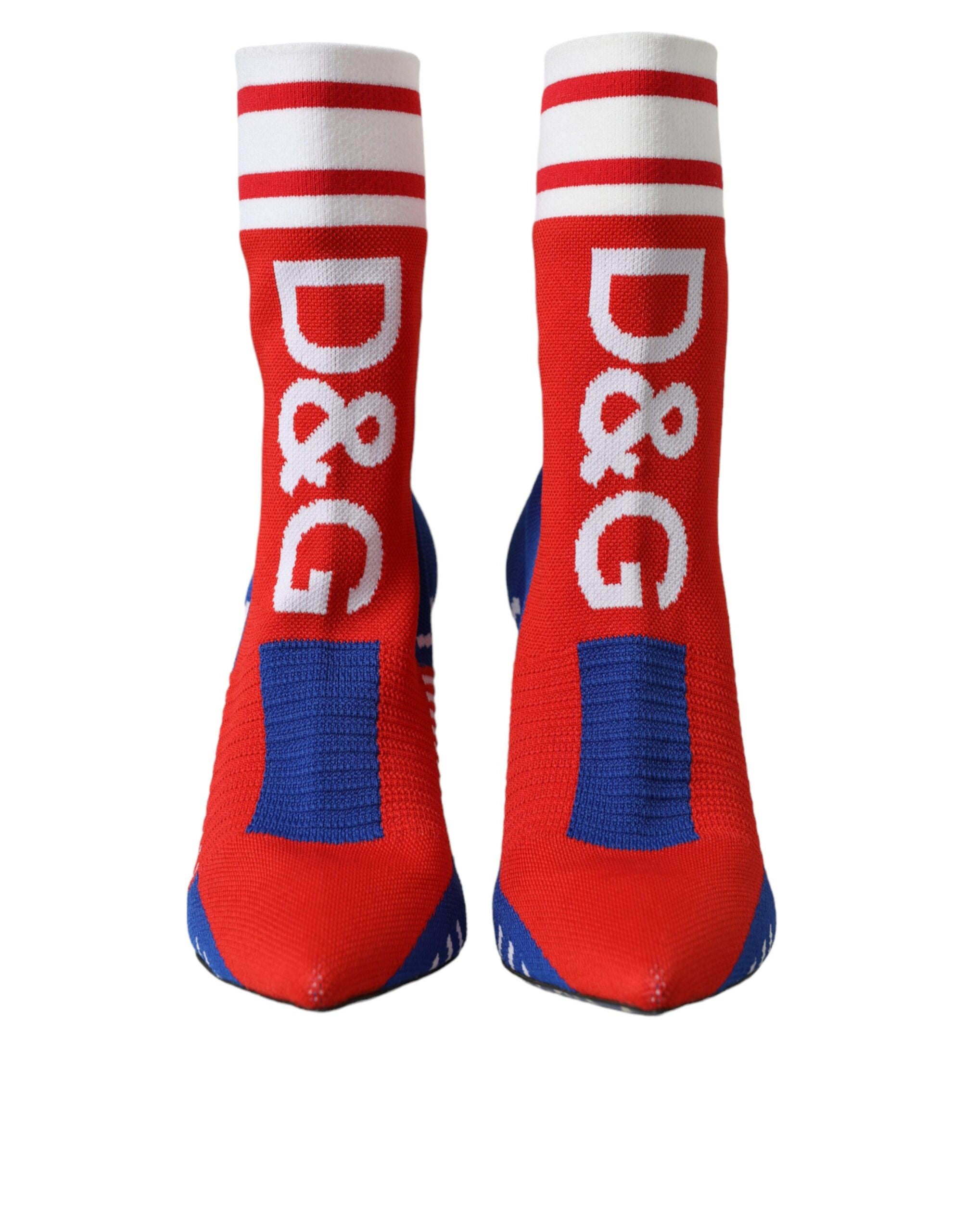 Bottines Dolce & Gabbana rouges et bleues
