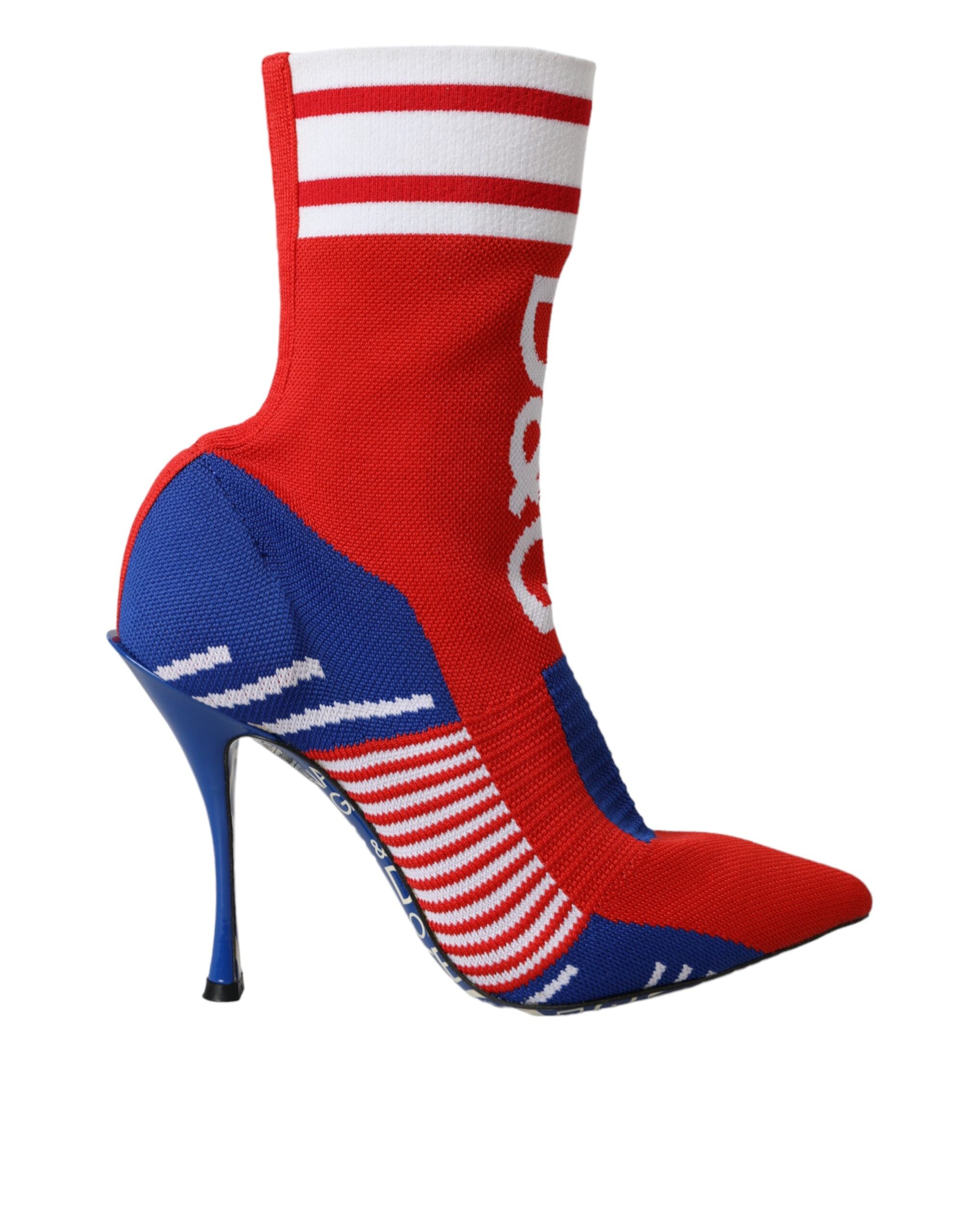 Bottines Dolce & Gabbana rouges et bleues