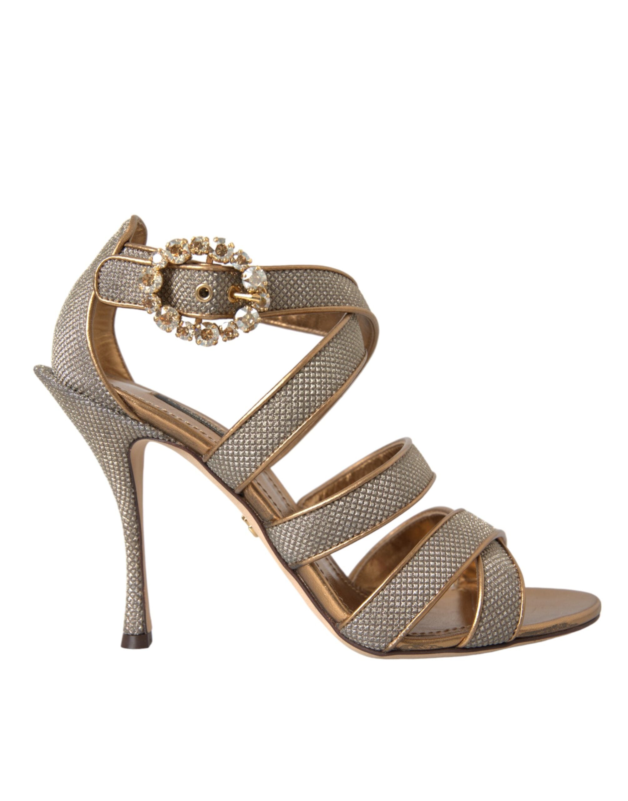 Sandales Dolce & Gabbana dorées bronze