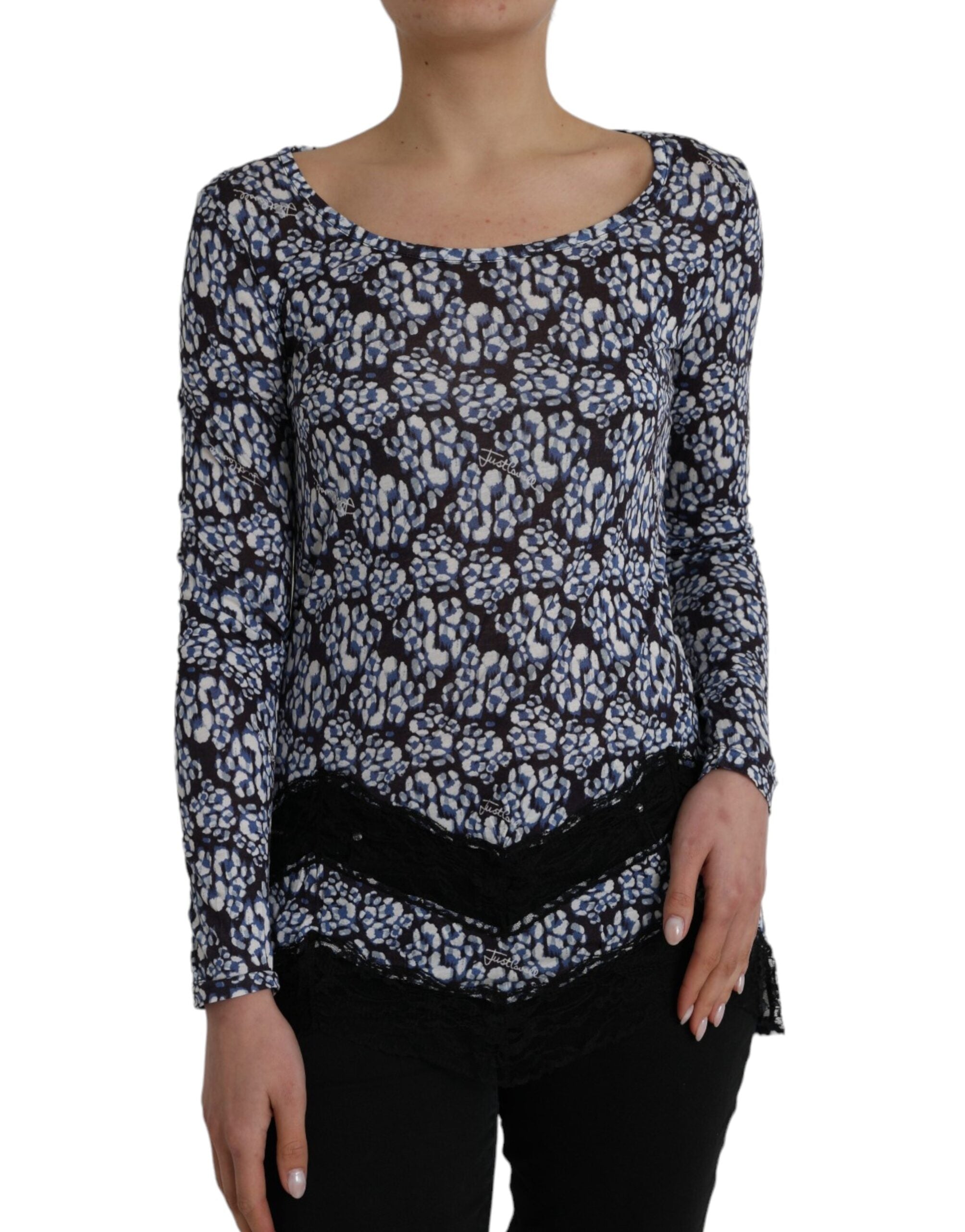 Haut Just Cavalli floral bleu