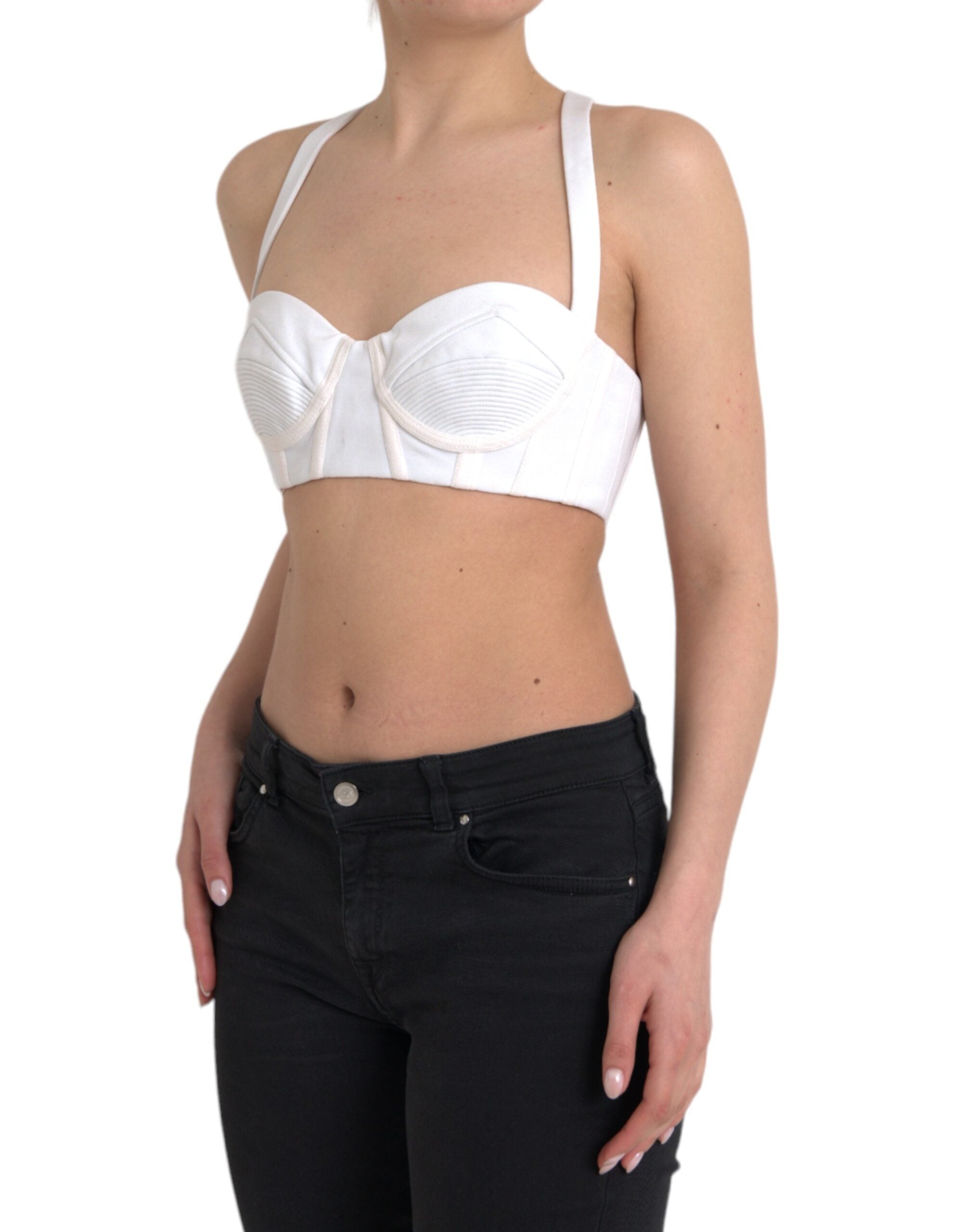 Top Gianni Versace bustier blanc