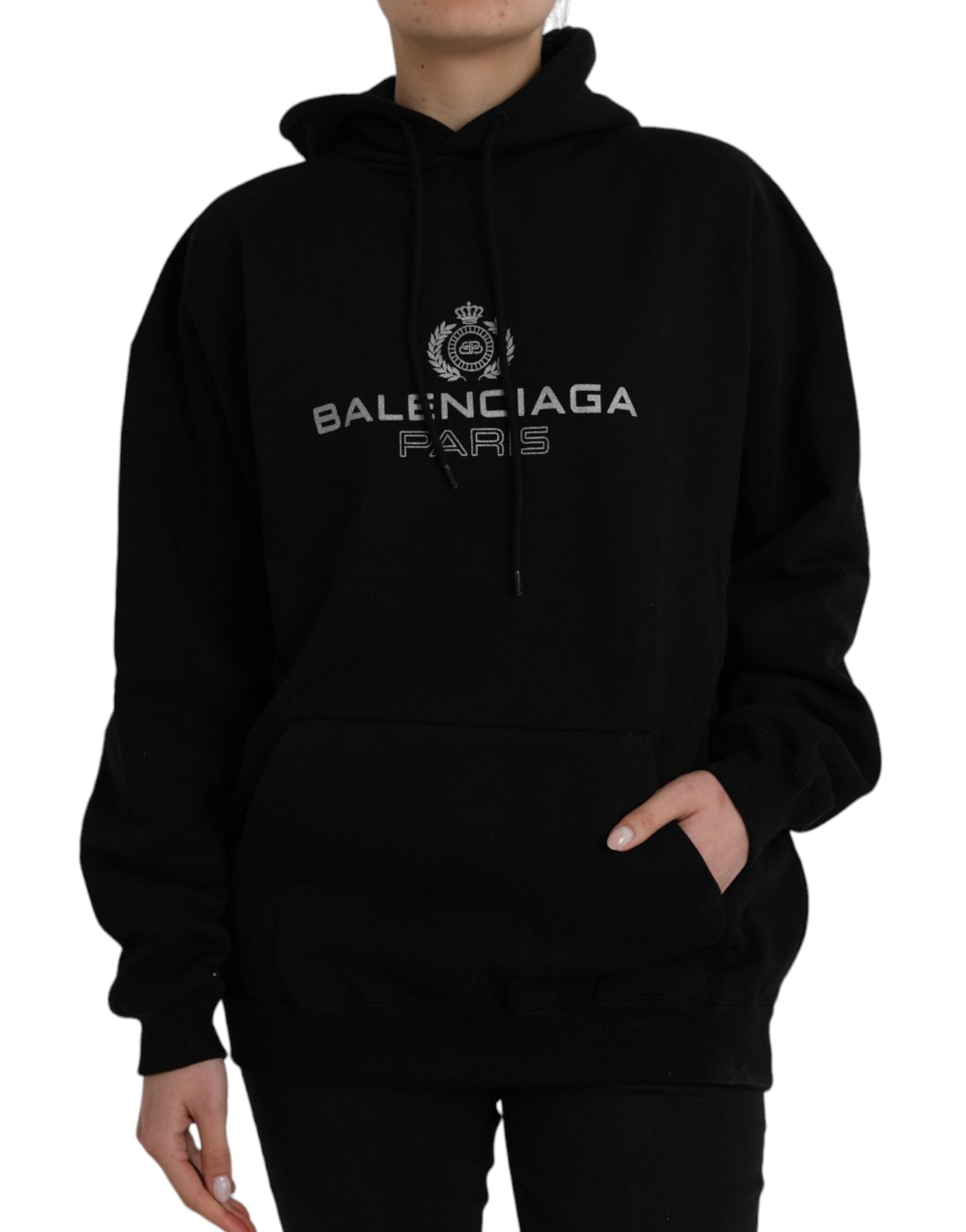 Sweatshirt Balenciaga à capuche noir