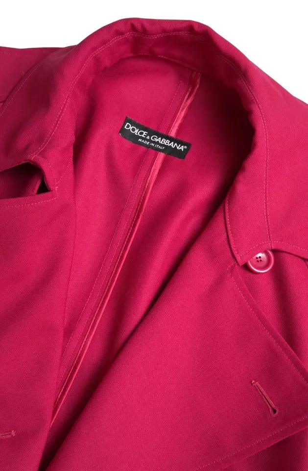 Manteau DOLCE & GABBANA double boutonnage rose foncé