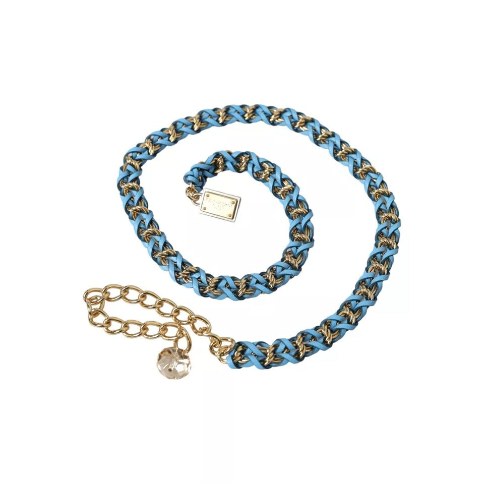 Ceinture Dolce & Gabbana bleue dorée