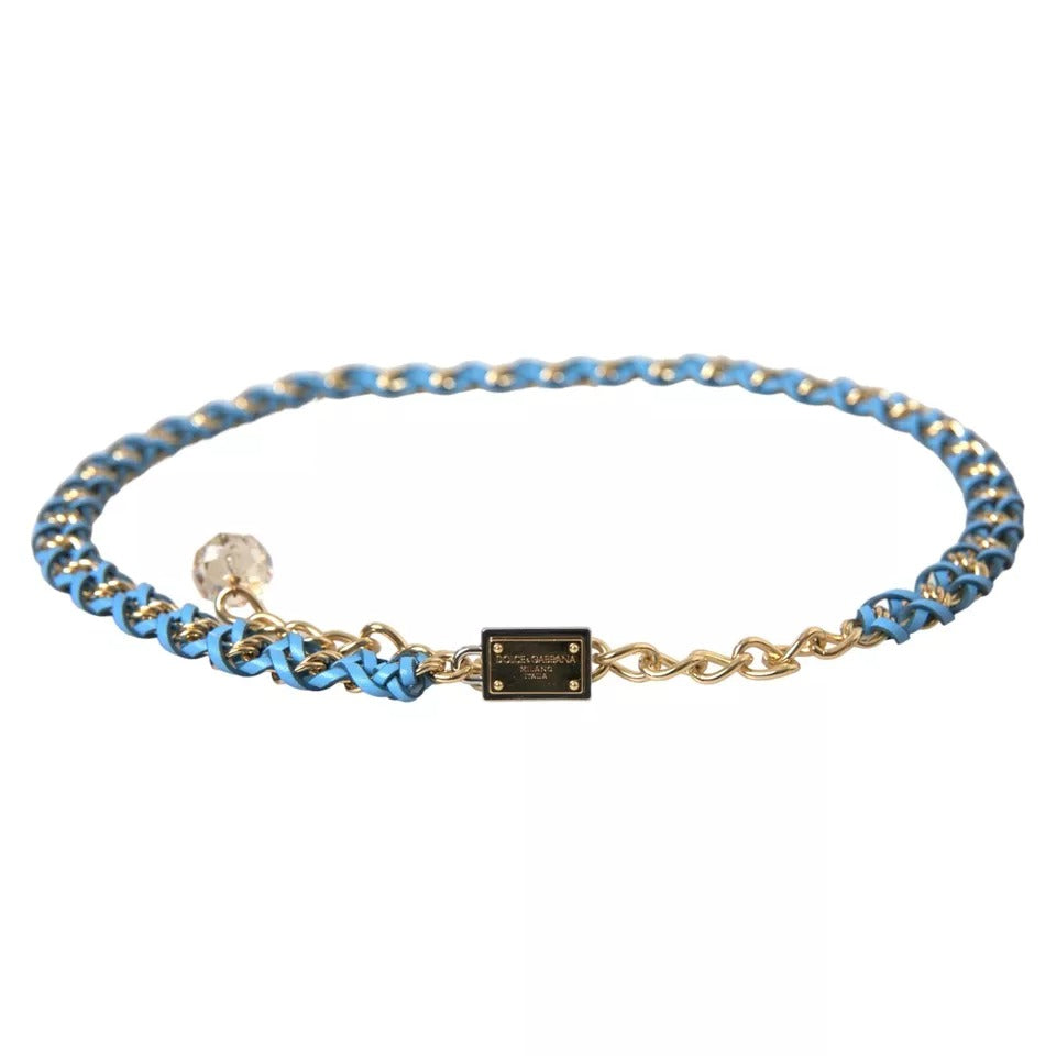 Ceinture Dolce & Gabbana bleue dorée