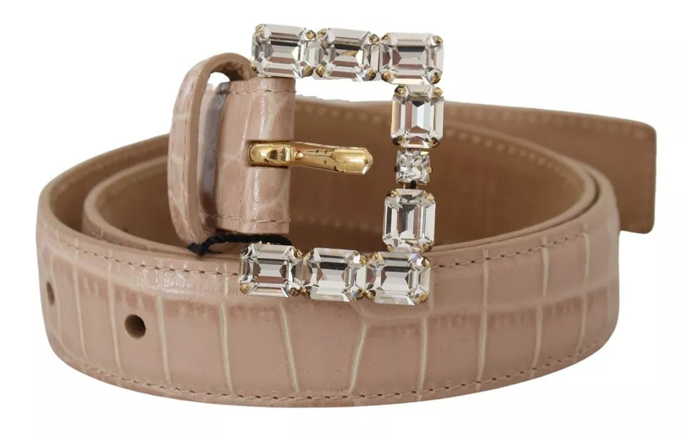 Ceinture Dolce & Gabbana en cuir beige