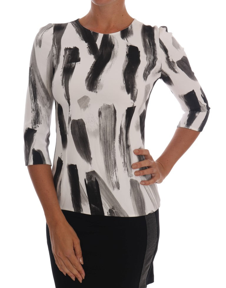 Blouse Dolce & Gabbana rayée noire et blanche