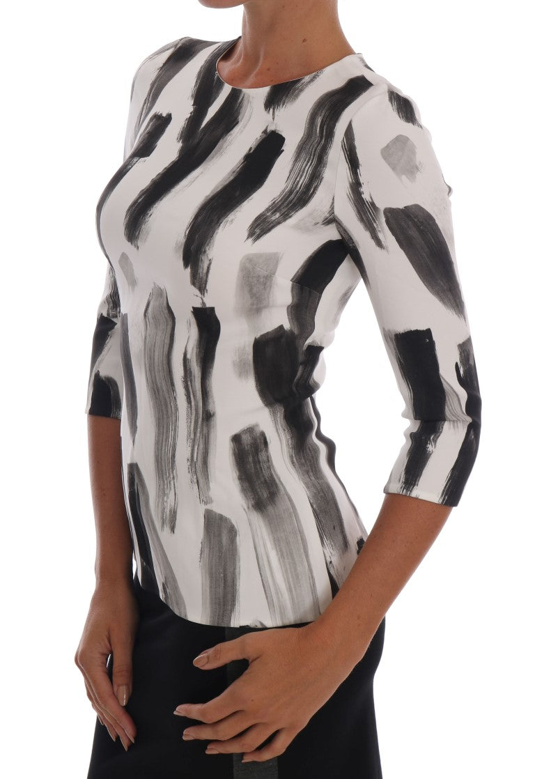Blouse Dolce & Gabbana rayée noire et blanche