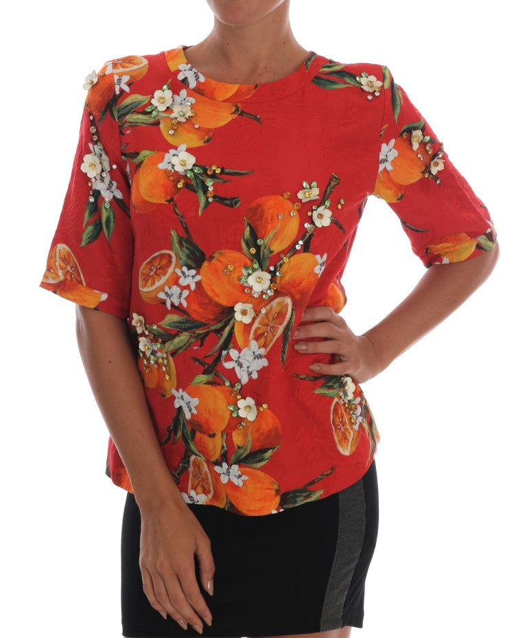 Blouse Dolce & Gabbana imprimée orange