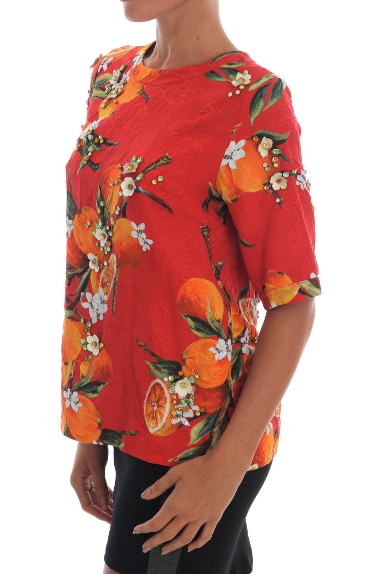 Blouse Dolce & Gabbana imprimée orange