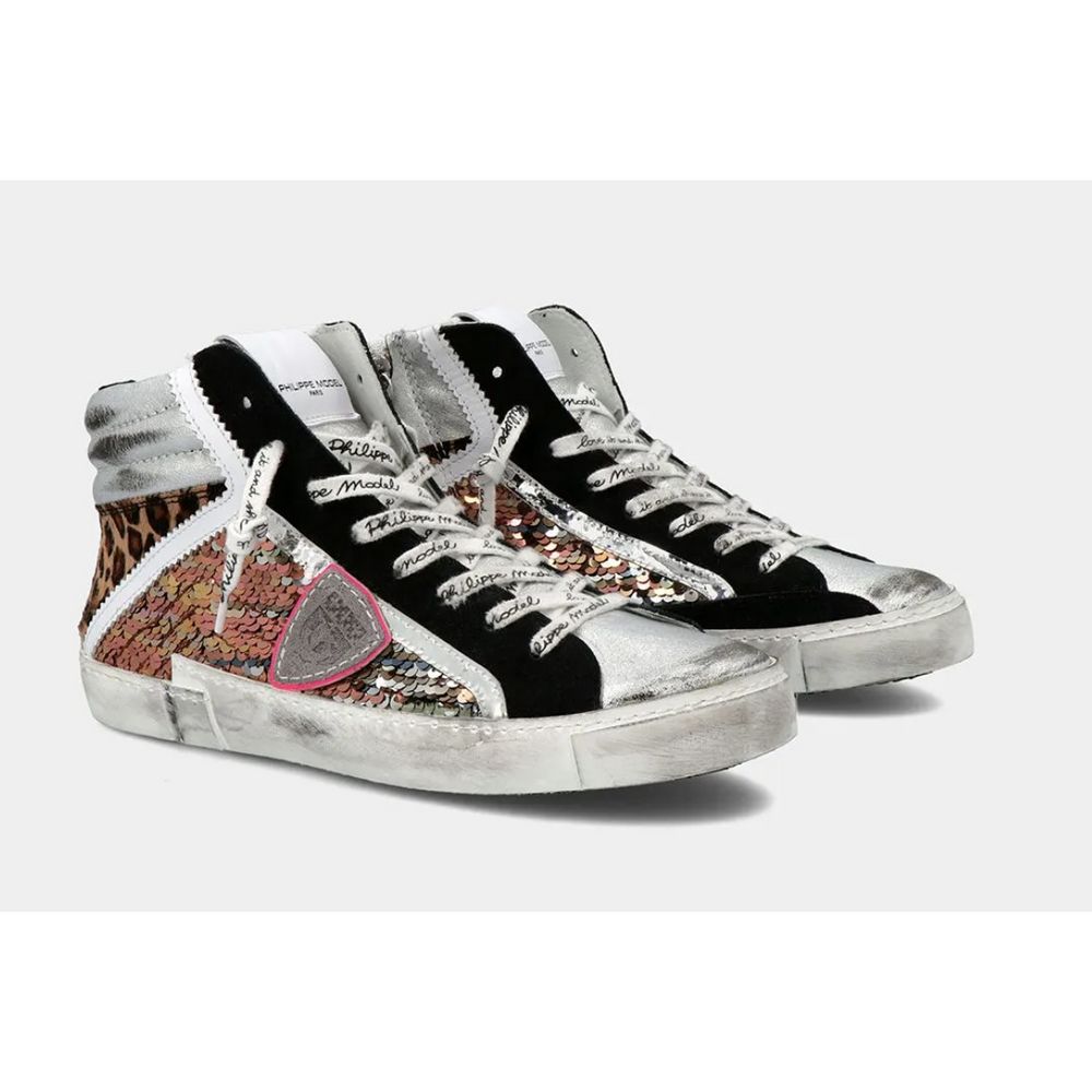 Baskets avec sequins grises