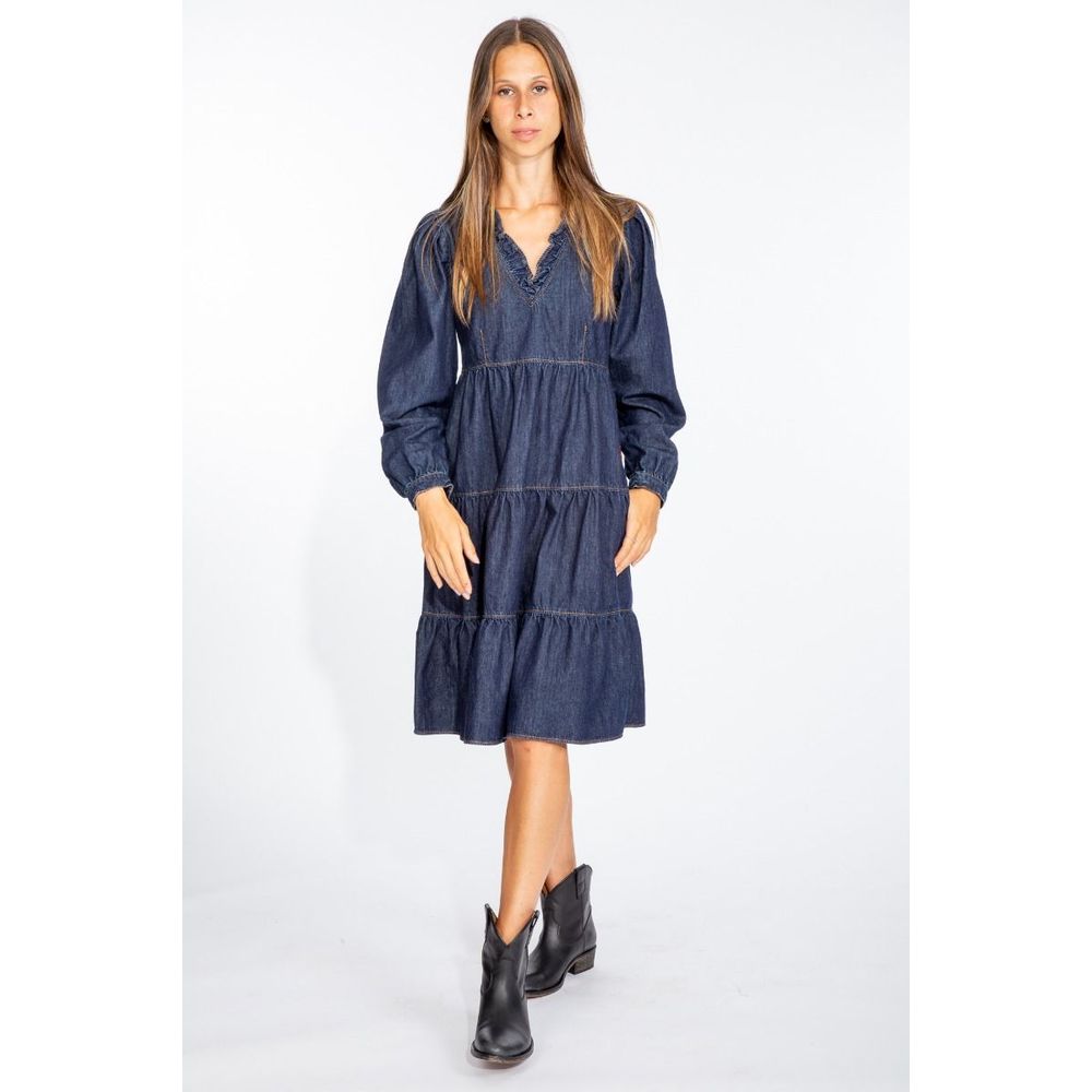 Robe Love Moschino évasée bleu foncé