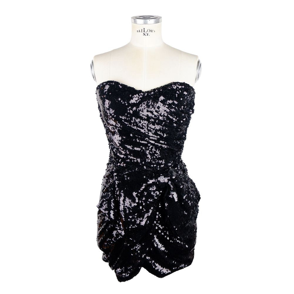 Robe Elisabetta Franchi à sequins noire Elisabetta Franchi