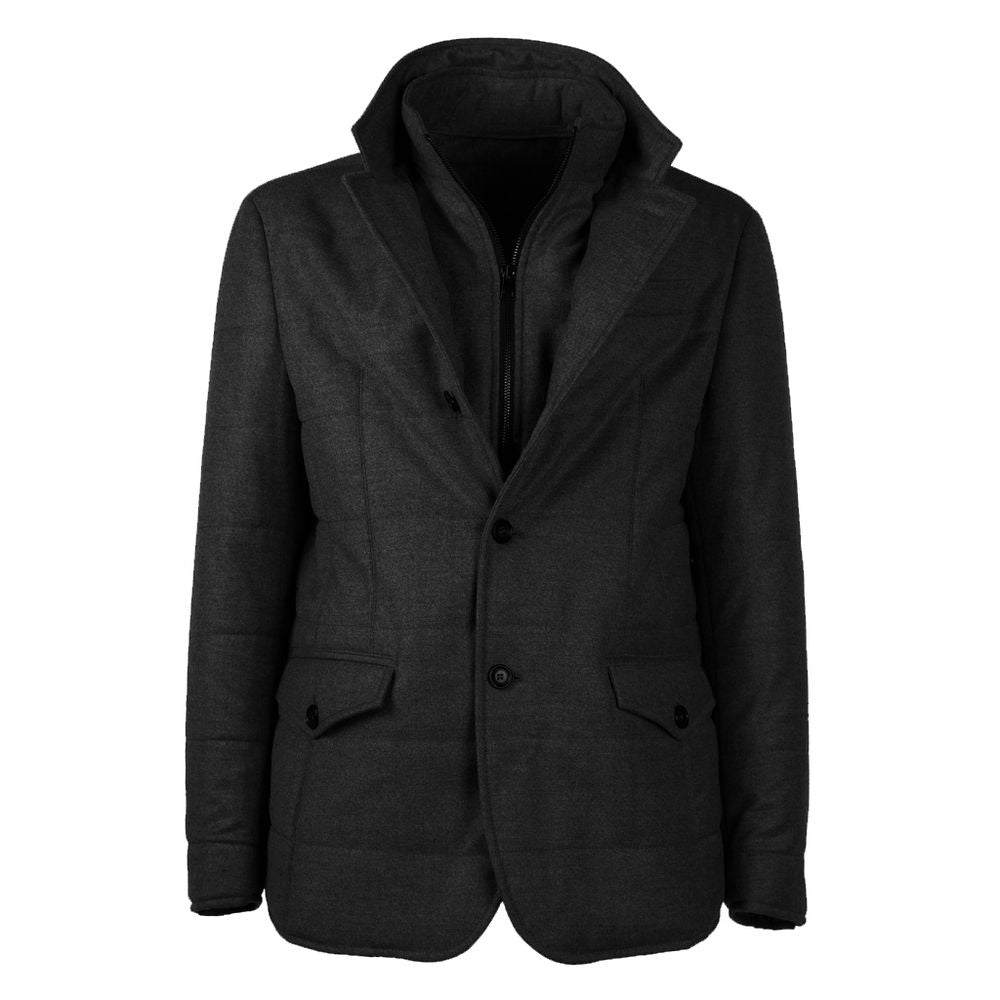 Manteau Wool-Cashmere Hommes Noir