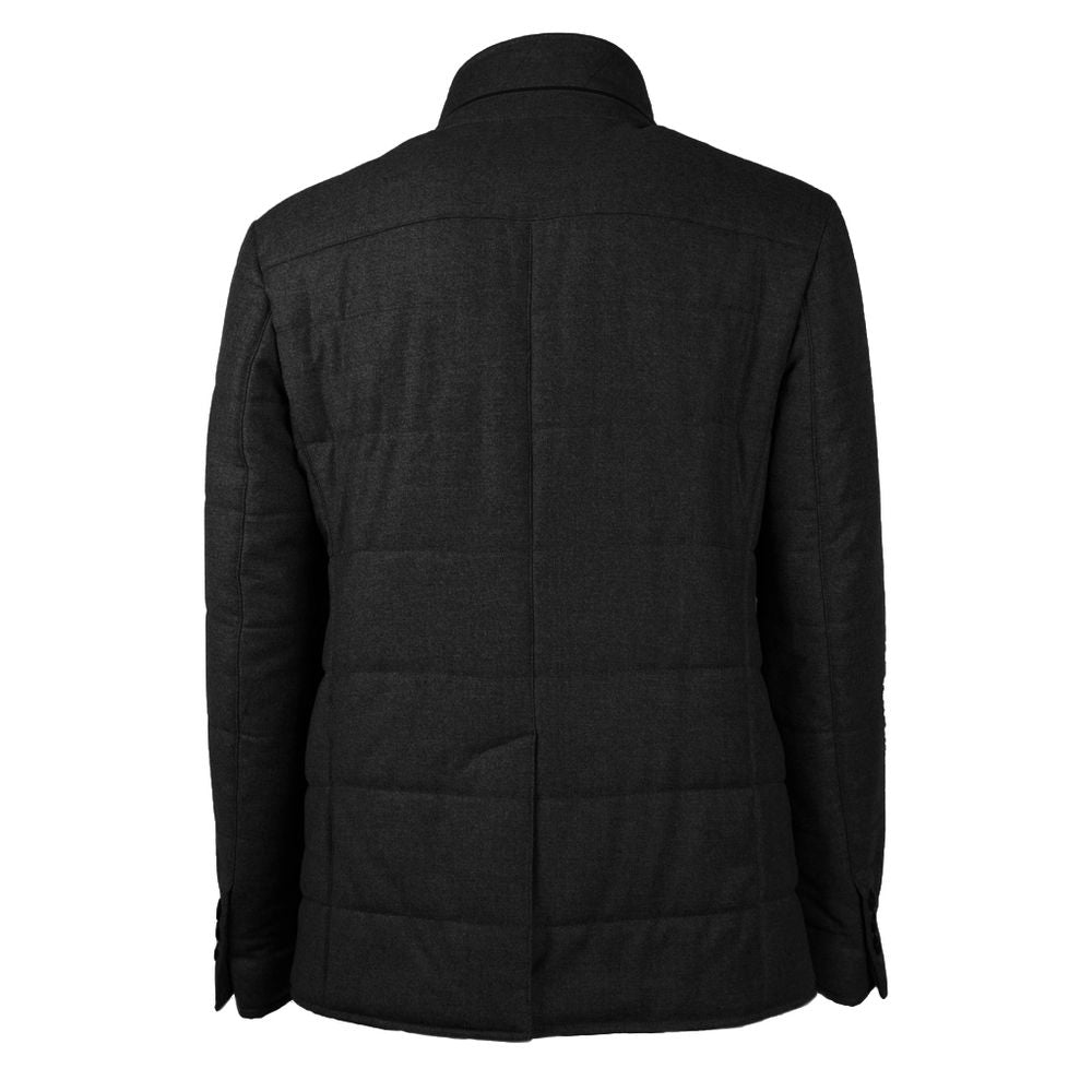 Manteau Wool-Cashmere Hommes Noir