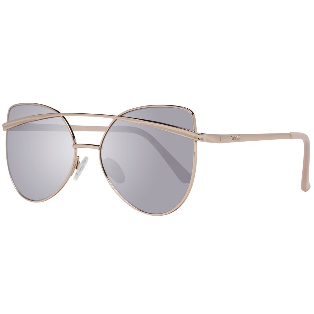 Lunettes de soleil or rose blanches