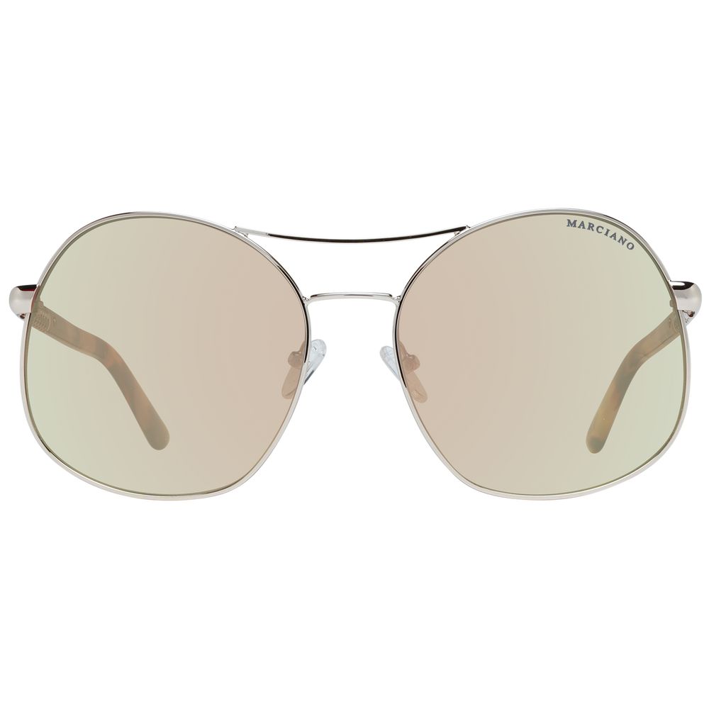 Lunettes de soleil or rose aviator vertes