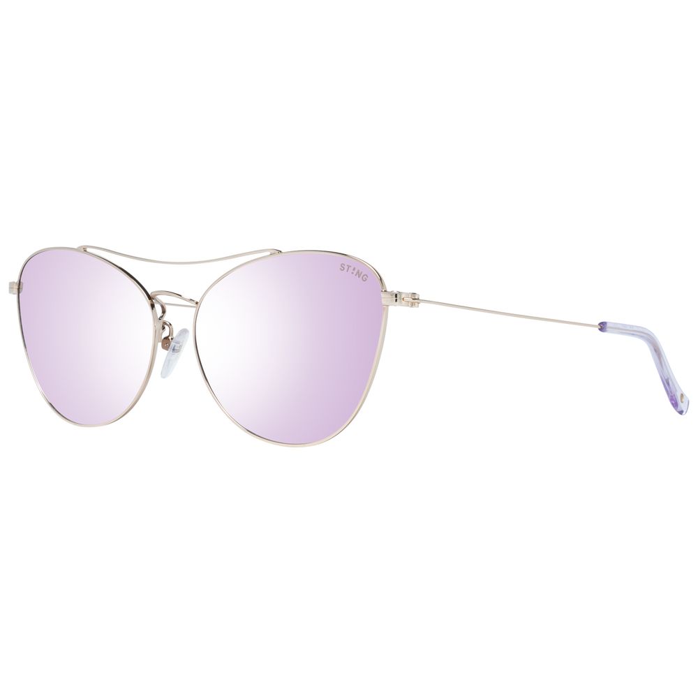 Lunettes de soleil argentées cat-eye