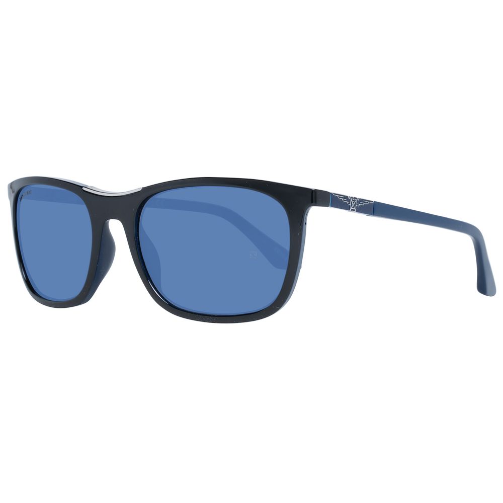 Lunettes de soleil noires bleues
