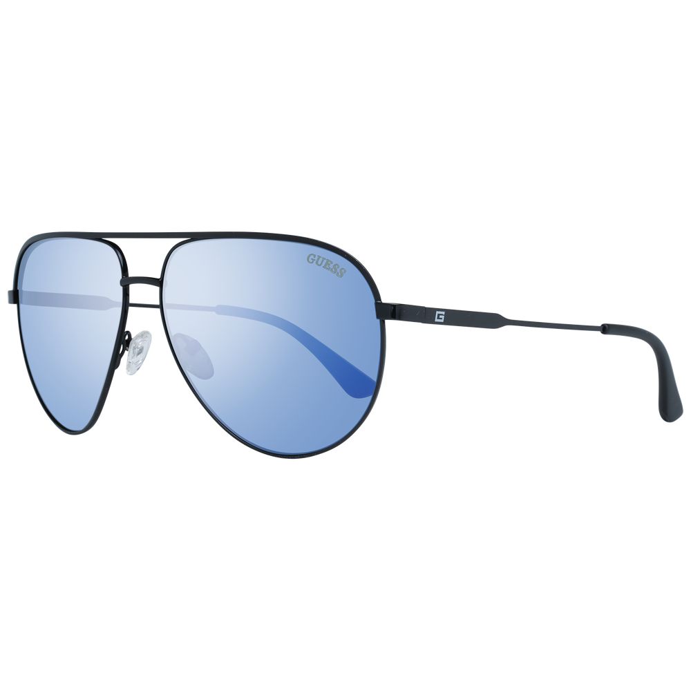 Lunettes Noir Aviateur noires bleuées