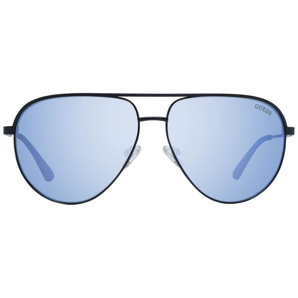 Lunettes Noir Aviateur noires bleuées