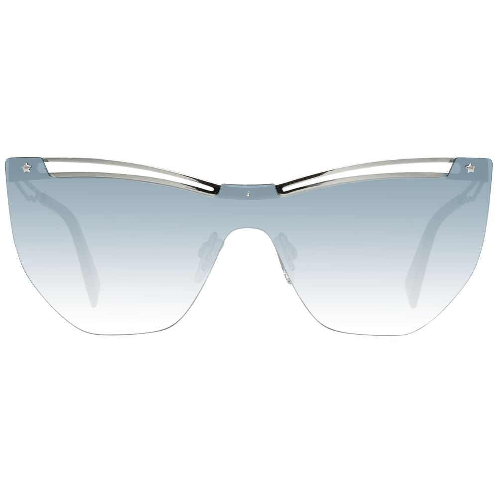 Lunettes de soleil argentées turquoise