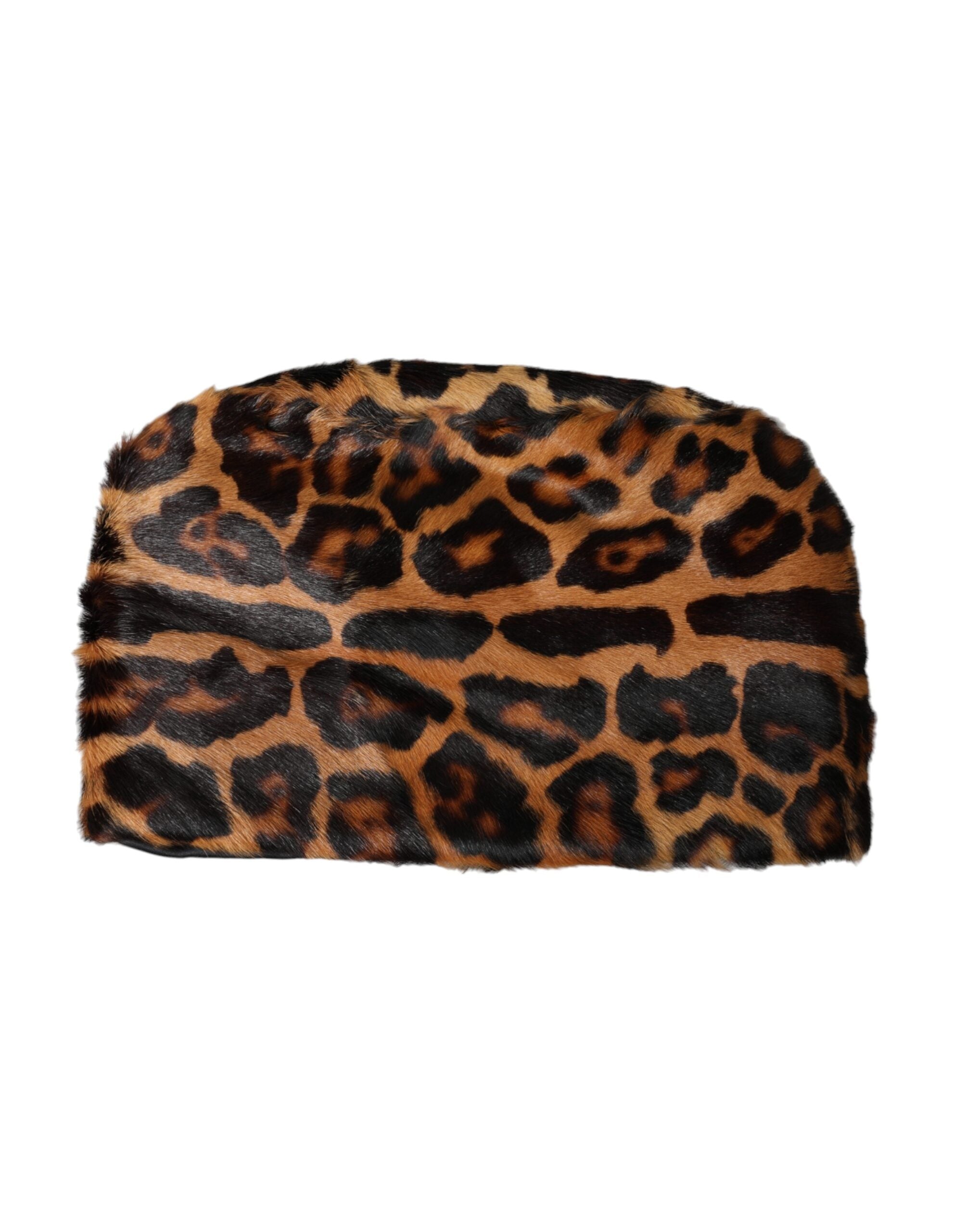 Chapeau seau Dolce & Gabbana en cuir marron