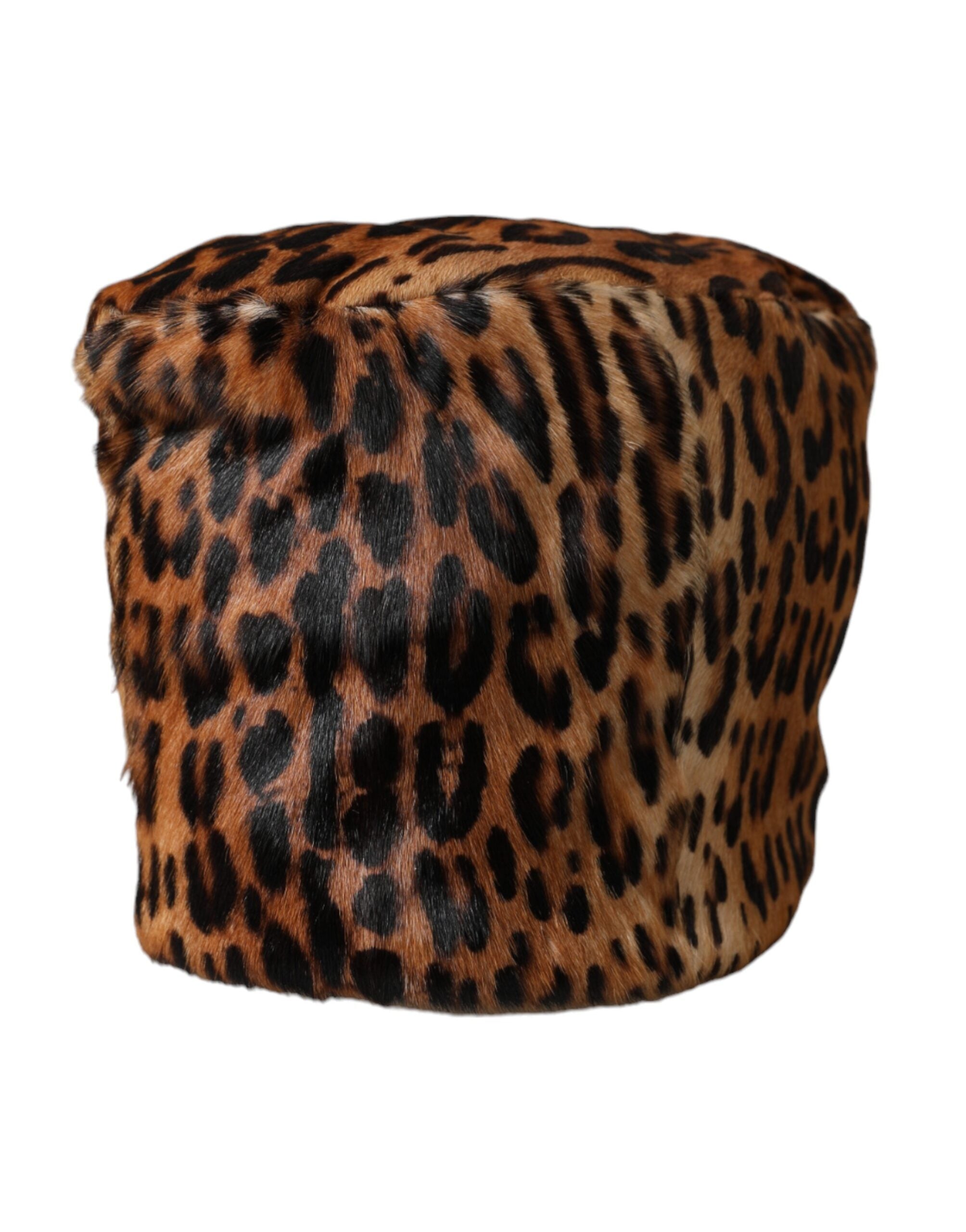 Chapeau seau Dolce & Gabbana marron leopard
