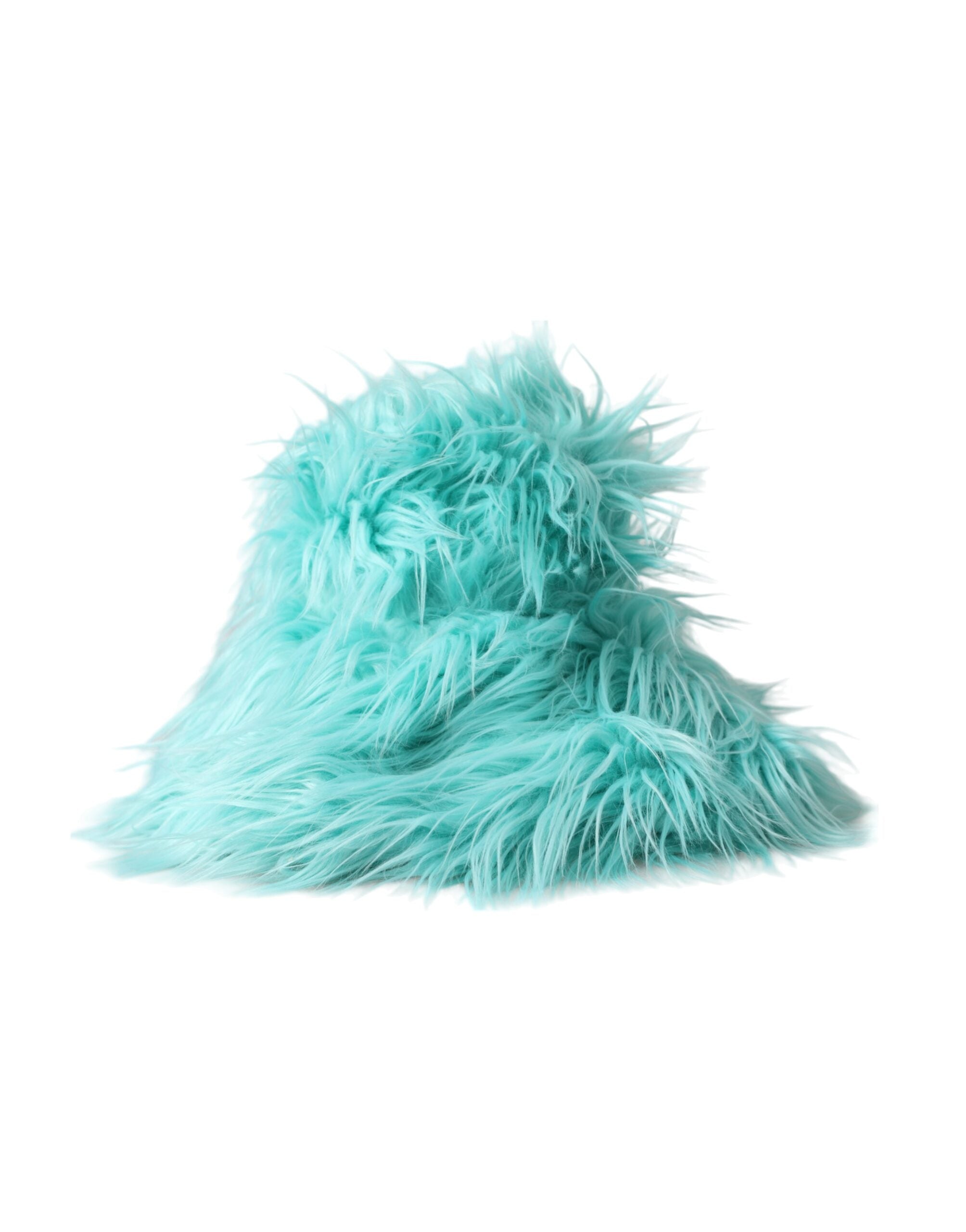Chapeau DOLCE & GABBANA en fourrure vert menthe