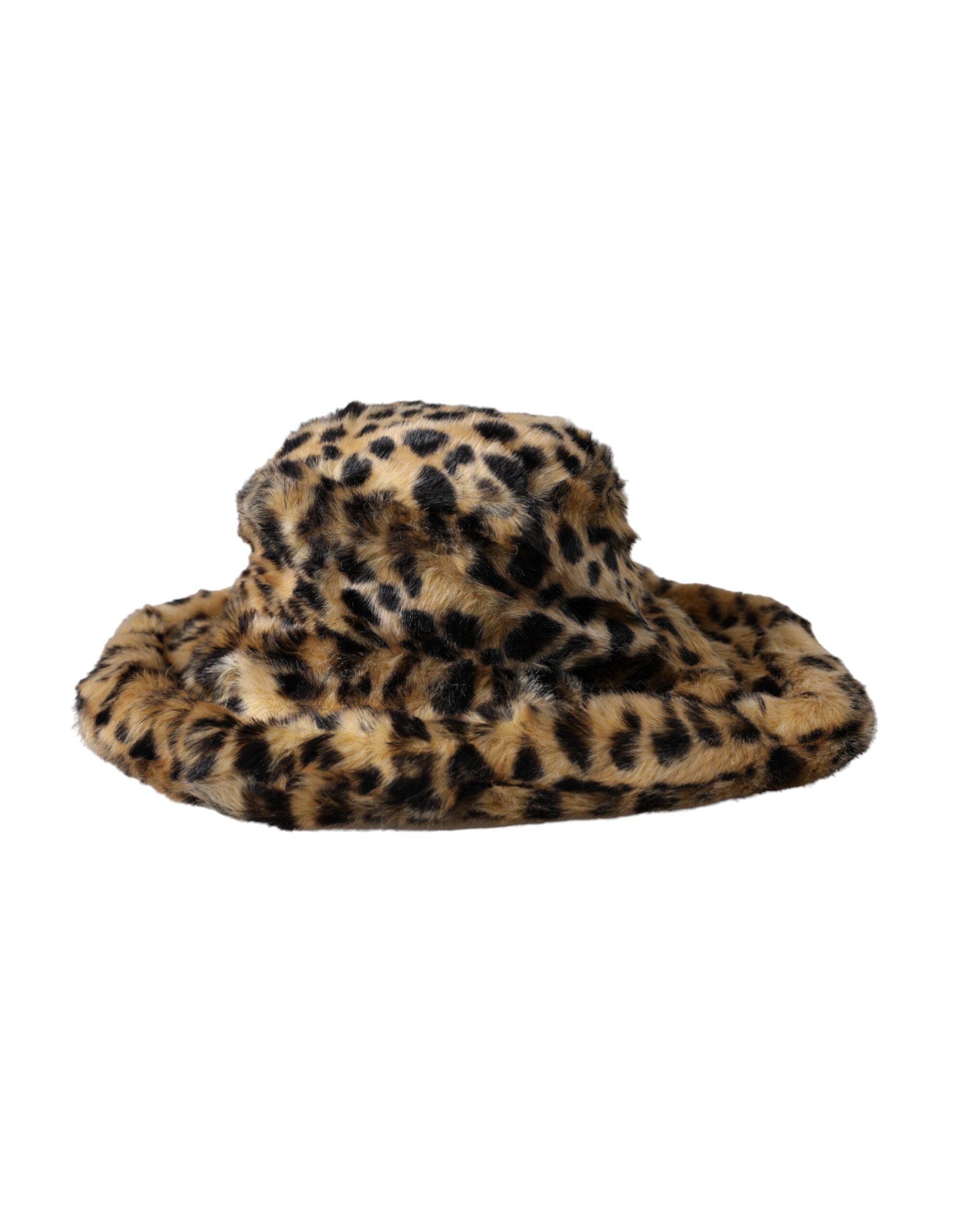 Chapeau seau Dolce & Gabbana marron léopard