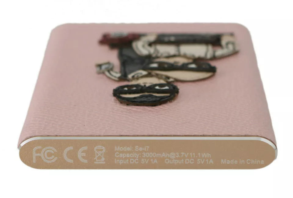Chargeur Dolce & Gabbana Power Bank rose et doré
