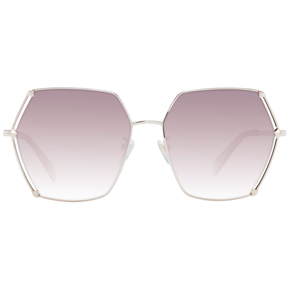 Lunettes de soleil Rose Gold carrées roses dorées