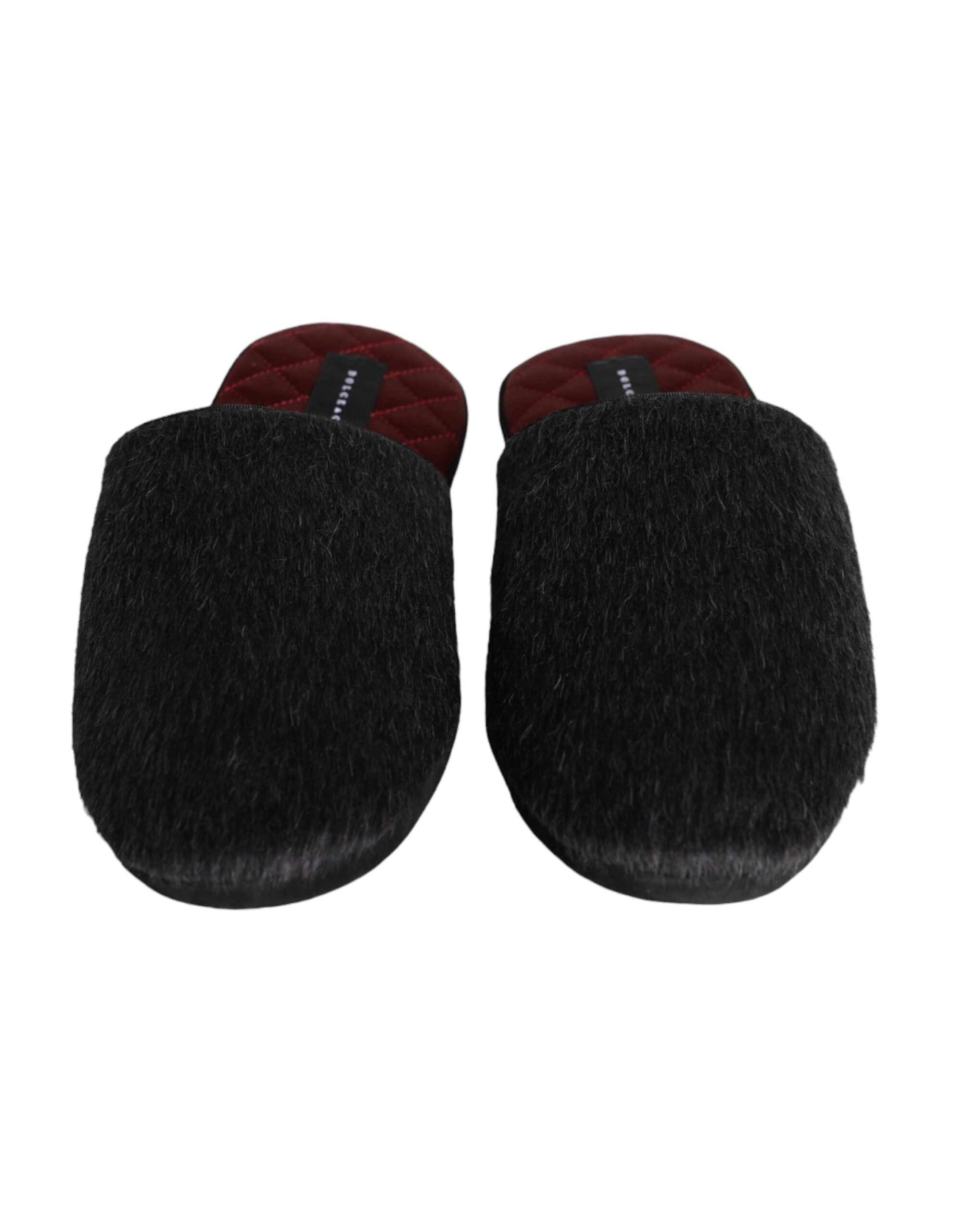 Sandales Dolce & Gabbana en cuir marron et noir