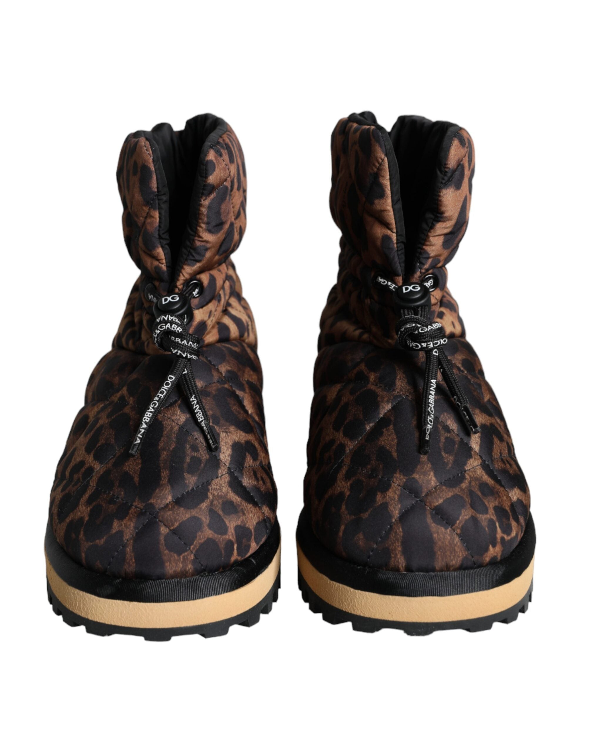 Bottines Dolce & Gabbana à motif léopard brunes