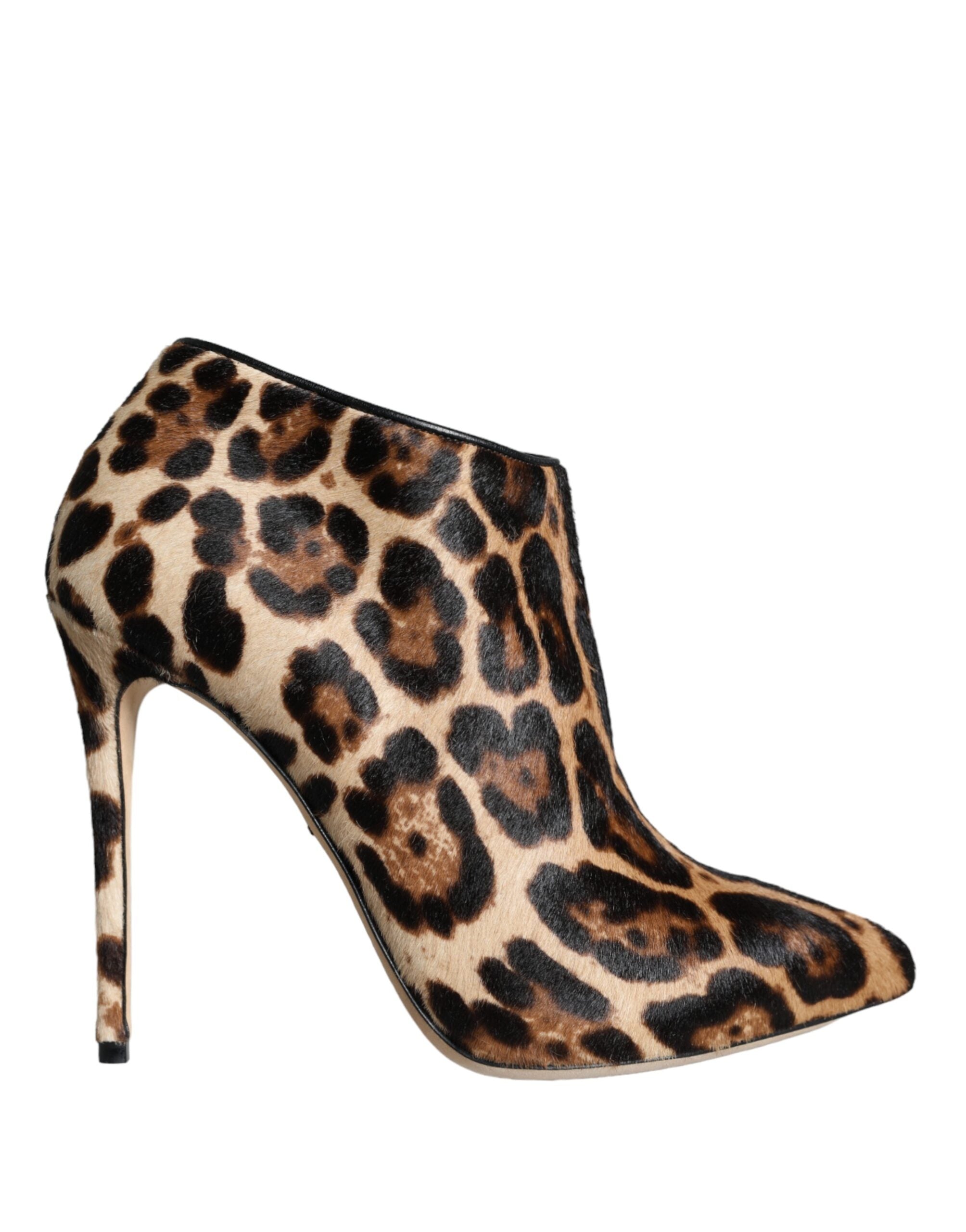 Bottines Dolce & Gabbana brun léopard