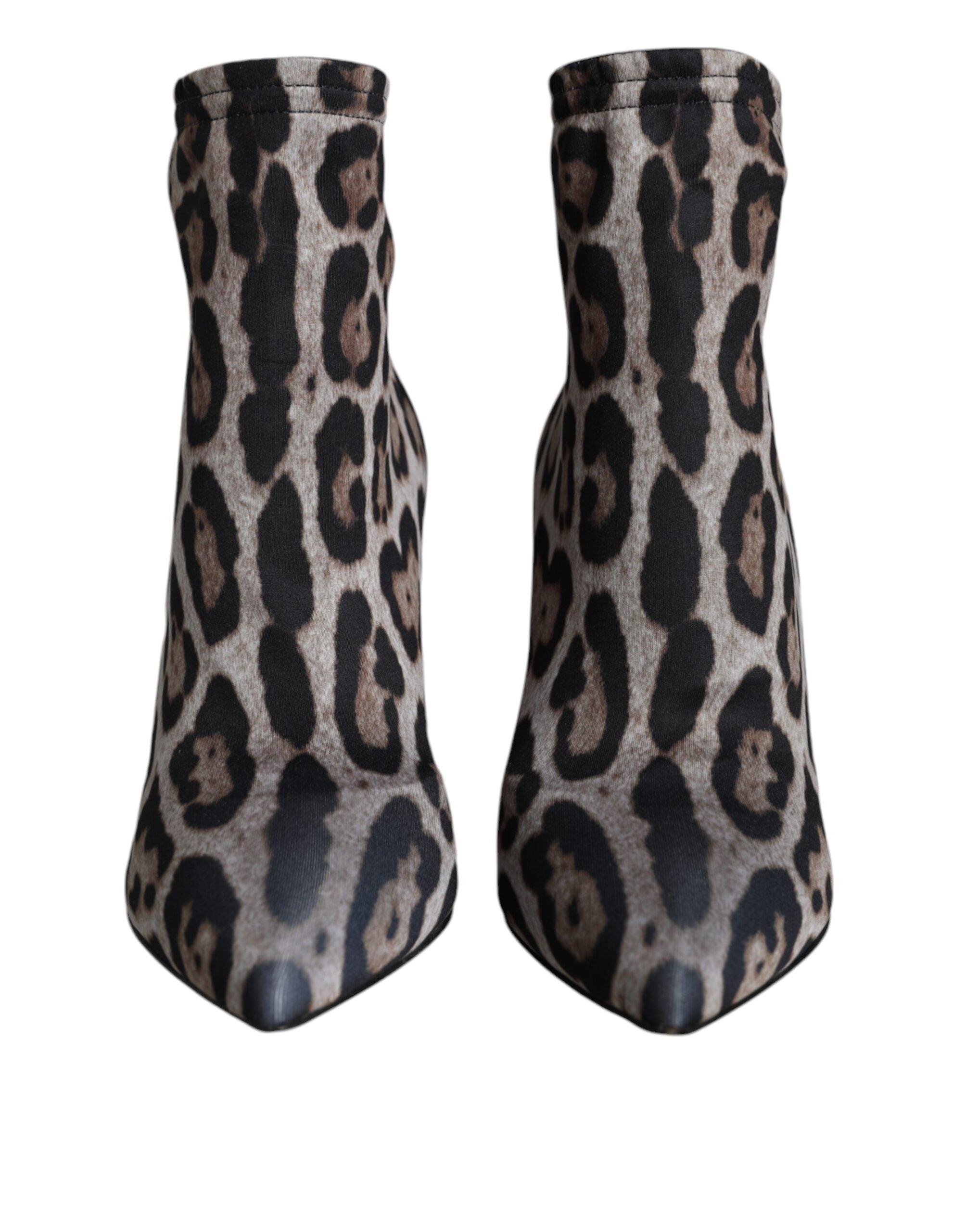 Bottines Dolce & Gabbana leopard gris